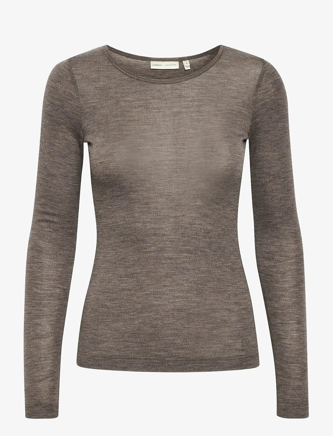 InWear - FangIW T-Shirt LS - langærmede toppe - brown melange - 1