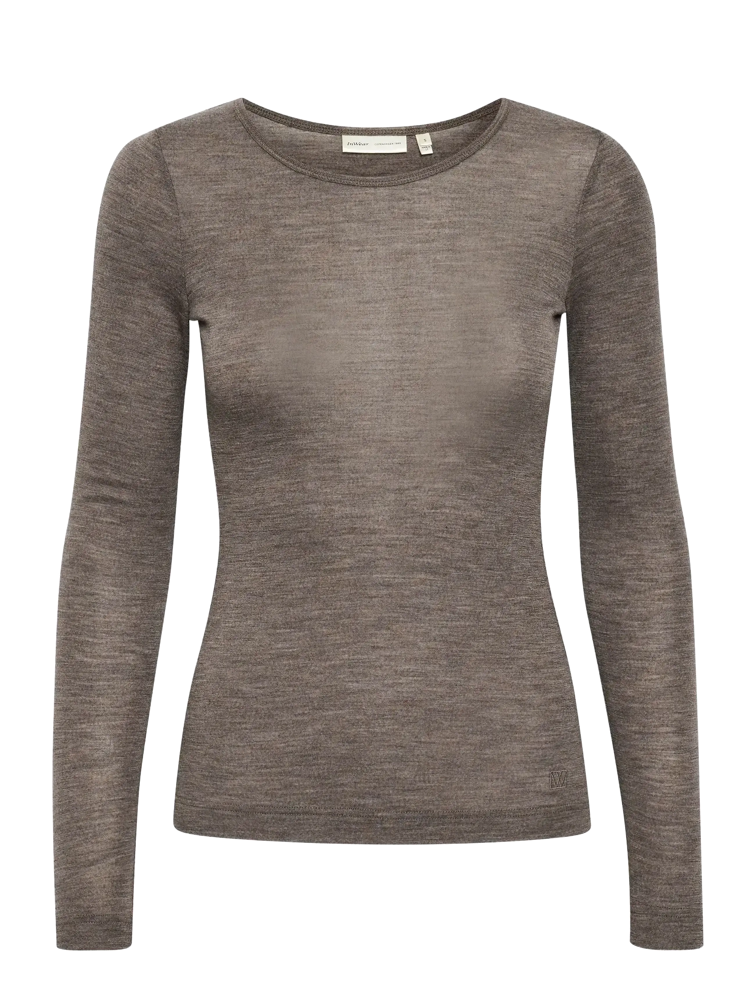 InWear FangIW T-Shirt LS - Flash Days - BROWN MELANGE / brown