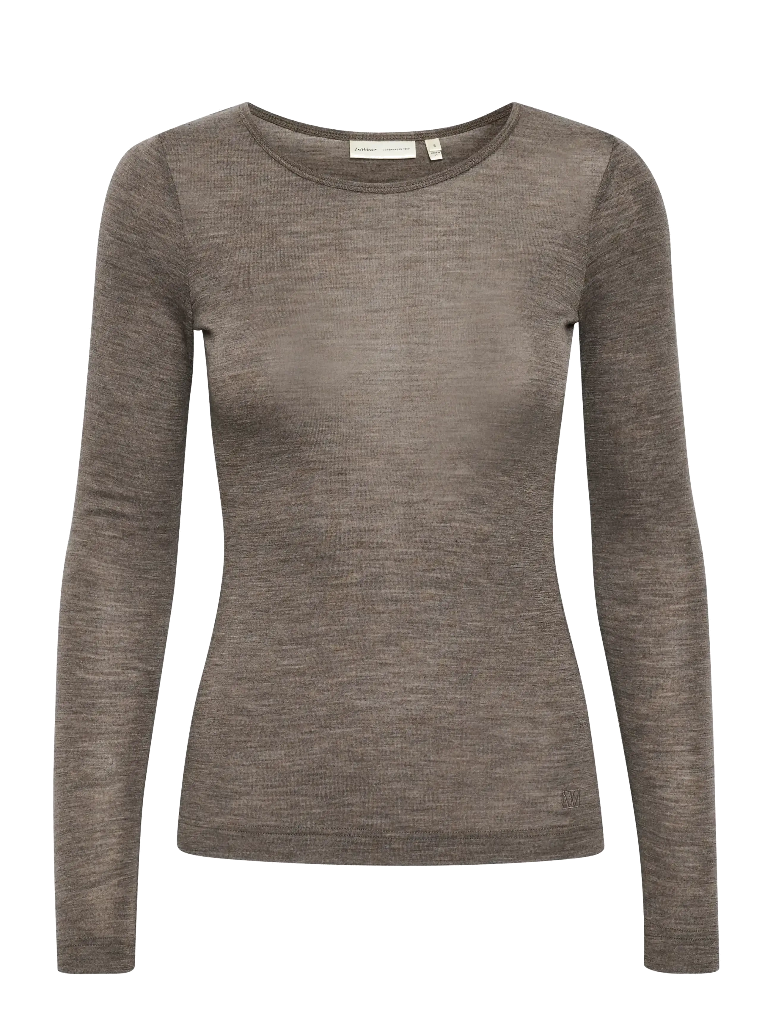 InWear FangIW T-Shirt LS - Clothing - BROWN MELANGE / brown