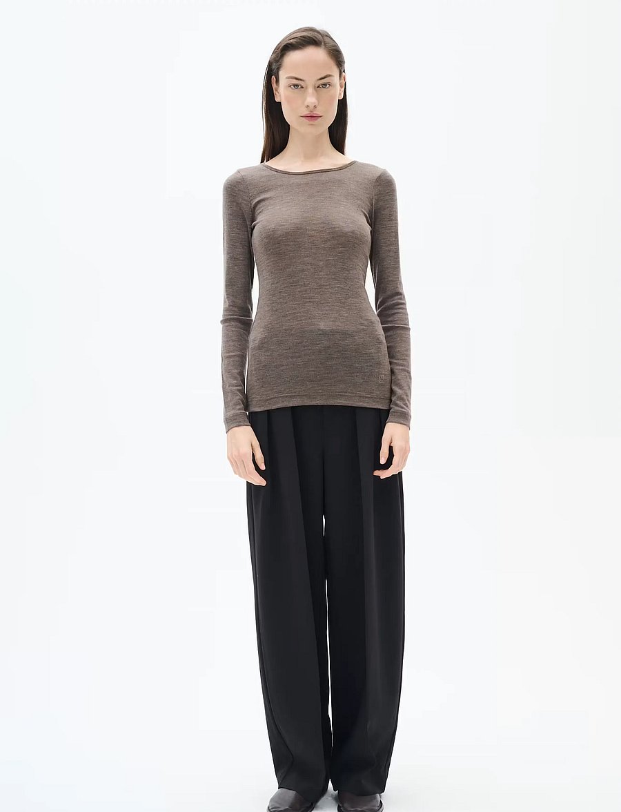 InWear - FangIW T-Shirt LS - pikkade varrukatega topid - brown melange - 0