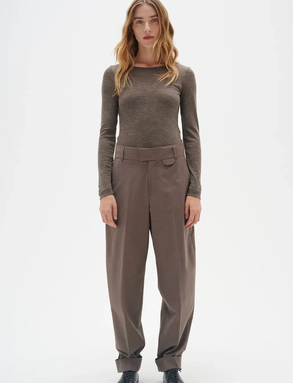 InWear - FangIW T-Shirt LS - långärmade toppar - brown melange - 3