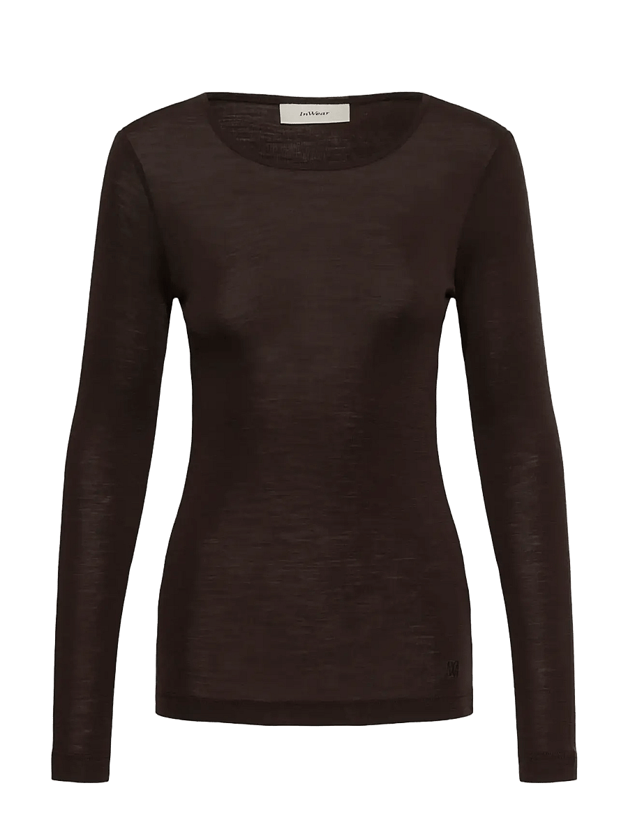 InWear - FangIW T-Shirt LS - pikkade varrukatega topid - chocolate brown - 0