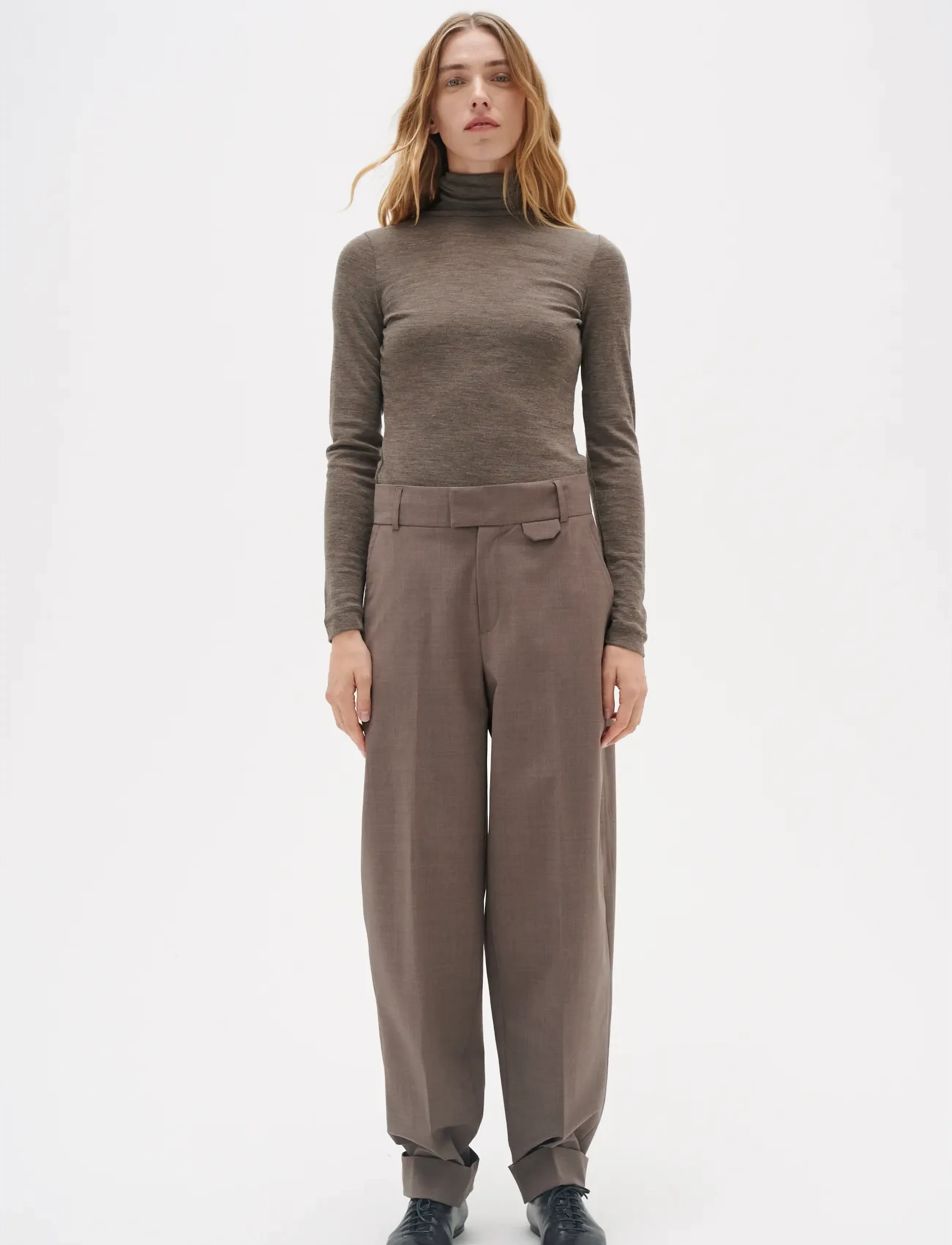 InWear - FangIW Rollneck - kõrge kaelusega kudumid - brown melange - 3