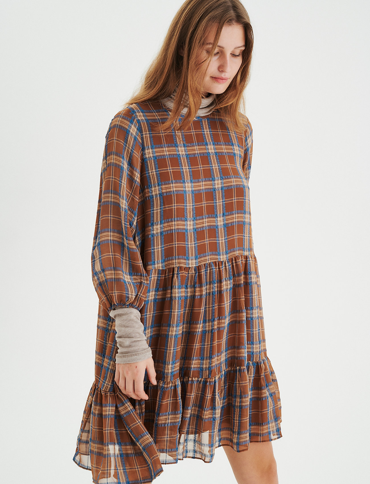 InWear JeanneIW Dress - Kjoler - AMPHORA / BLUE / brown