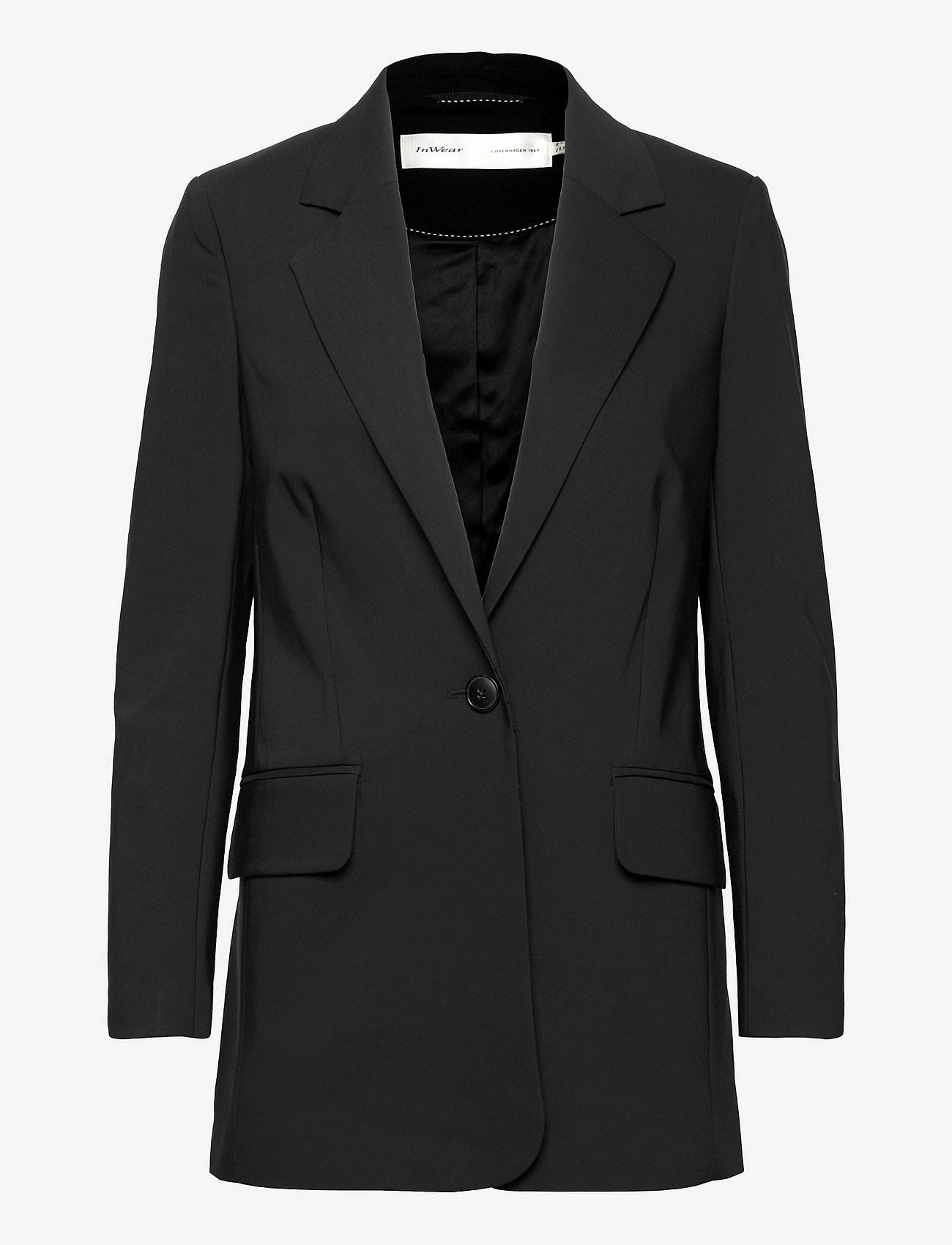 InWear - ZellaIW Long Blazer - enkeltradede blazere - black - 1