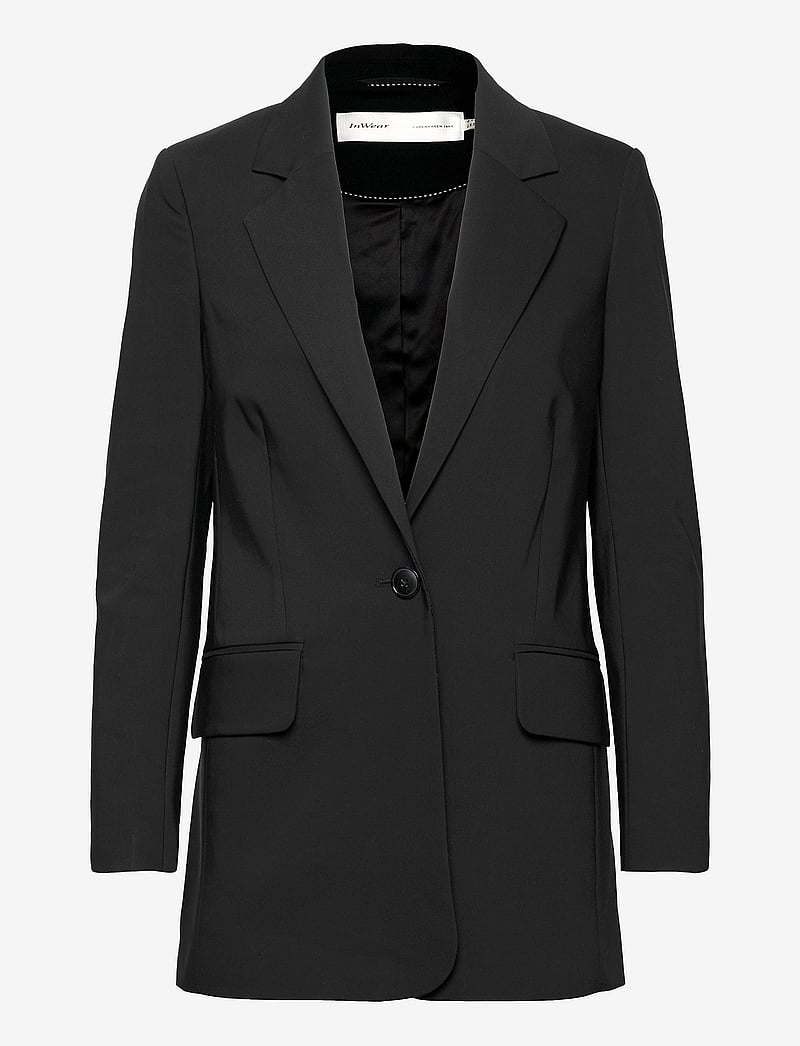 InWear - ZellaIW Long Blazer - enkeltradede blazere - black - 1