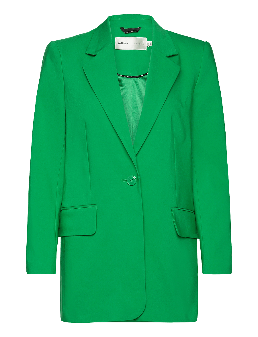 InWear - ZellaIW Long Blazer - enkeltradede blazere - bright green - 0