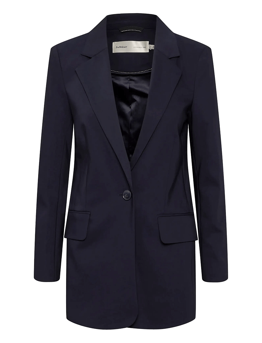 InWear - ZellaIW Long Blazer - enkeltspente blazere - marine blue - 1