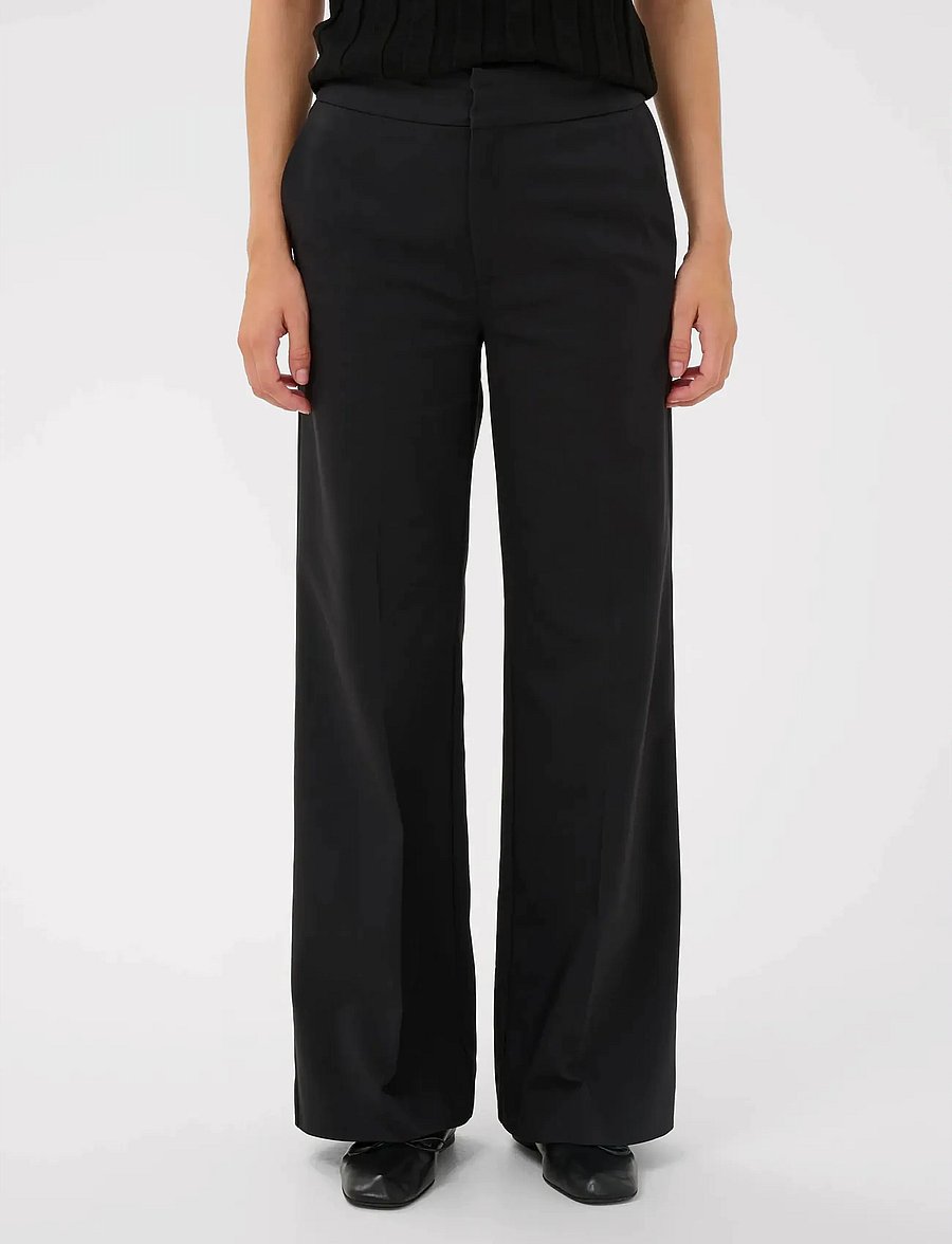 InWear - ZELLAIW WIDE PANT - bukser med brede ben - black - 0