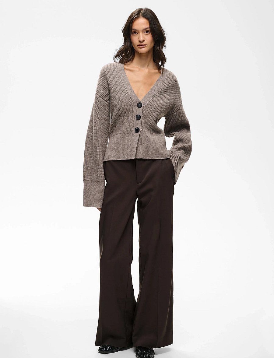 InWear - ZELLAIW WIDE PANT - hosen mit weitem bein - chocolate brown - 0