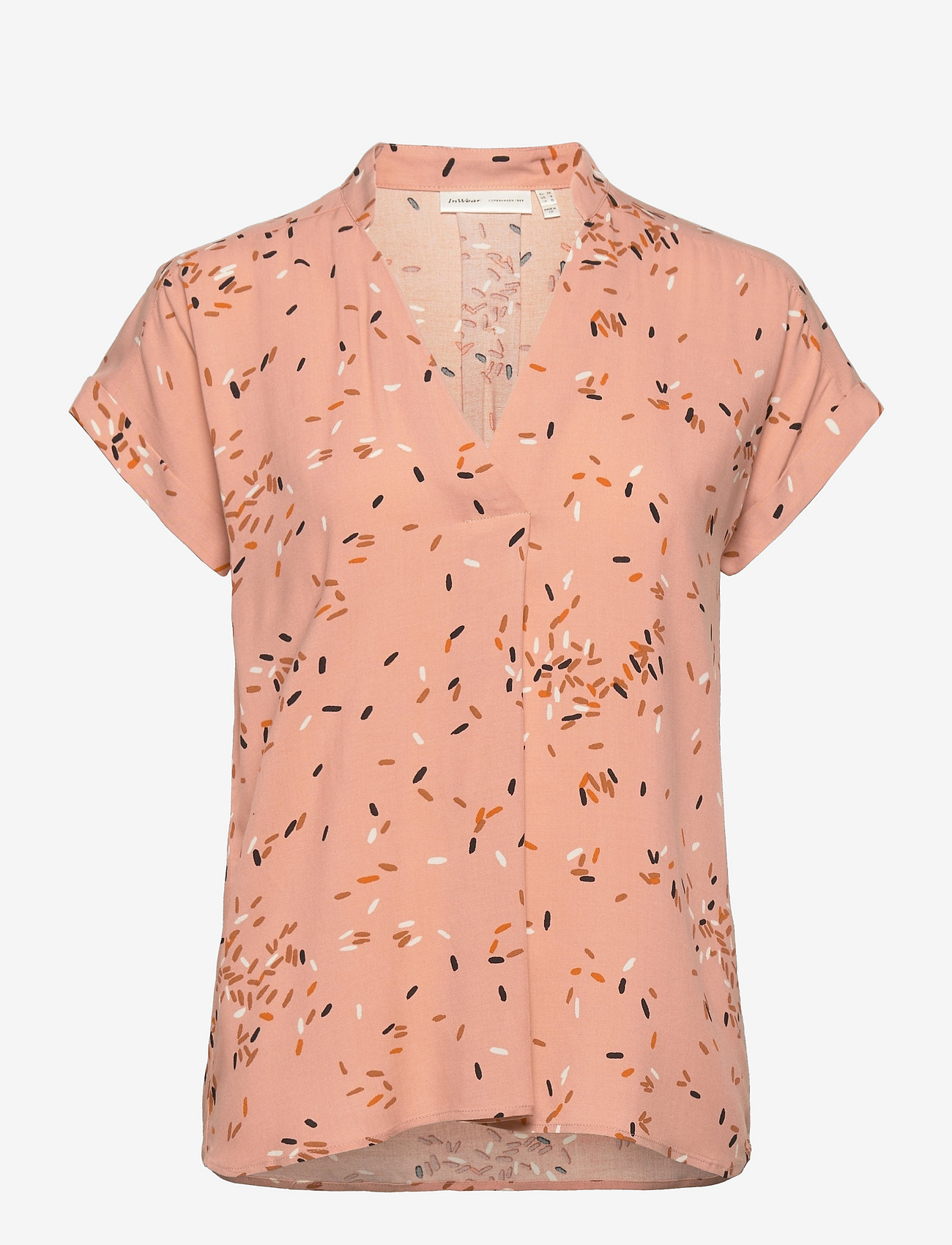 InWear - ViksaIW Top - short-sleeved blouses - cafe creme springels - 0