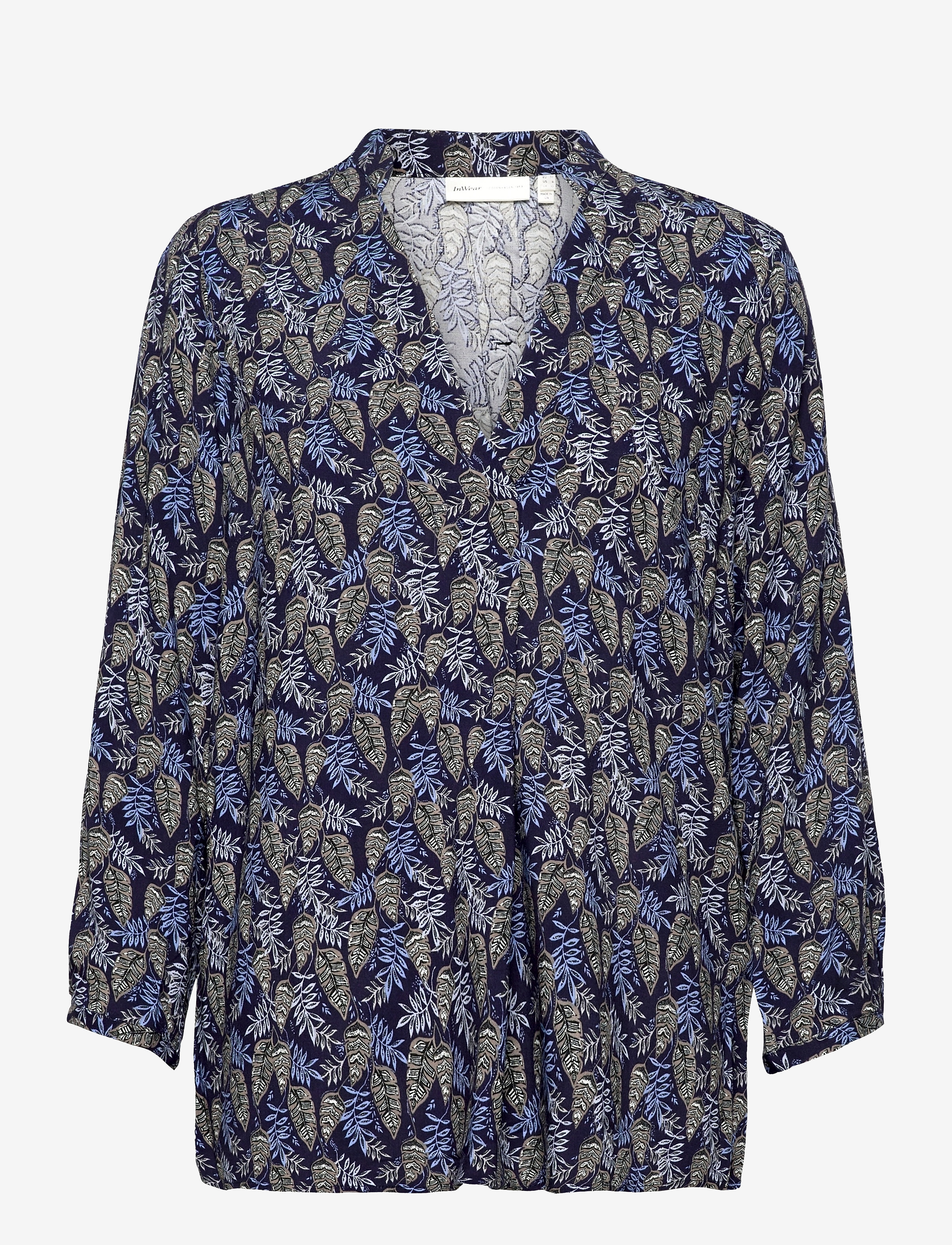InWear ViksaIW Blouse - Blouses - MIDNIGHT MAGIC LEAVES / blue