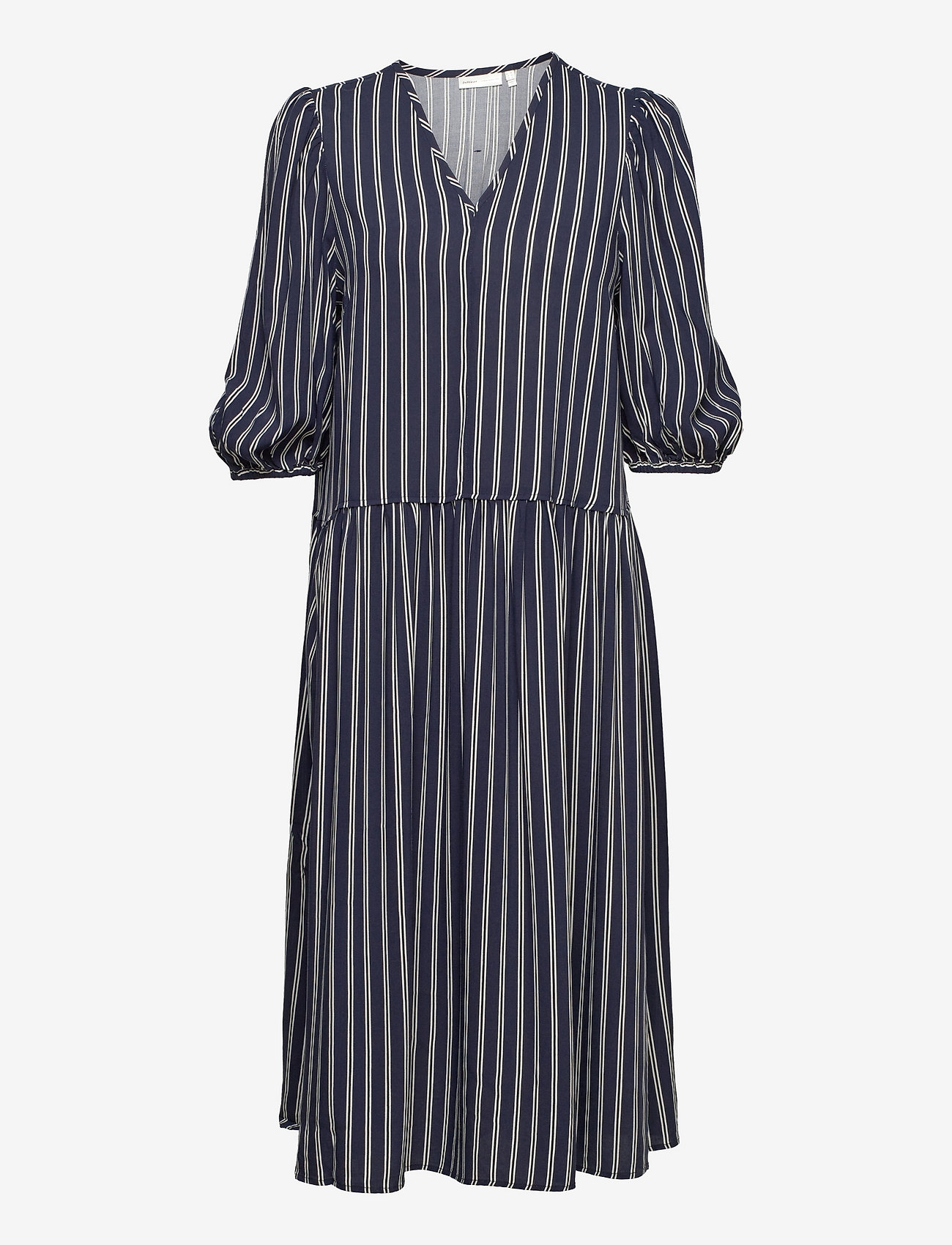InWear - ViksaIW Long Dress - midi kjoler - marine blue stripe - 0