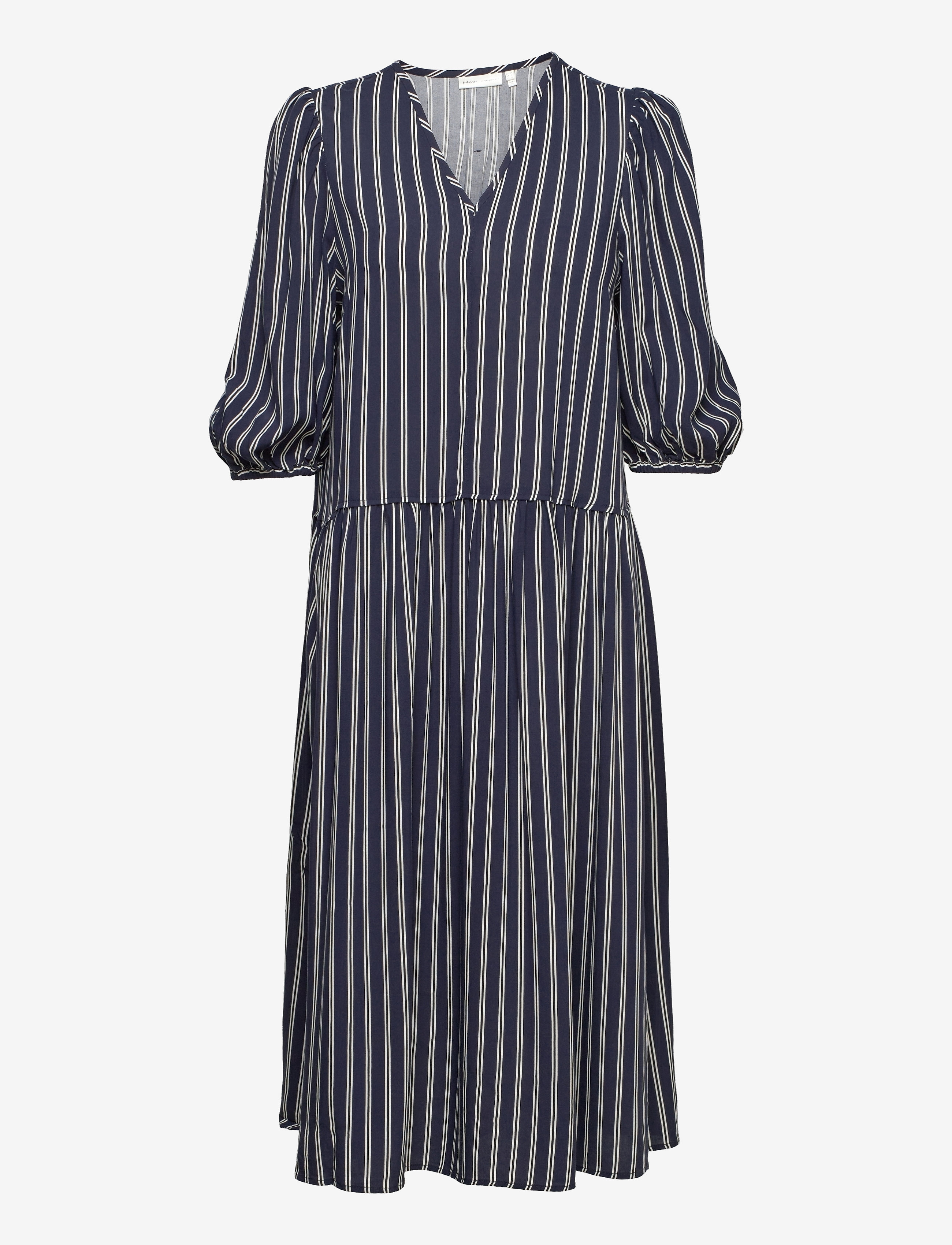 InWear ViksaIW Long Dress - Kleider - MARINE BLUE STRIPE / navy