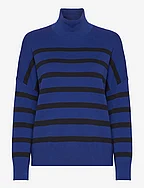 TenleyIW Turtleneck Pullover - BLUE / BLACK