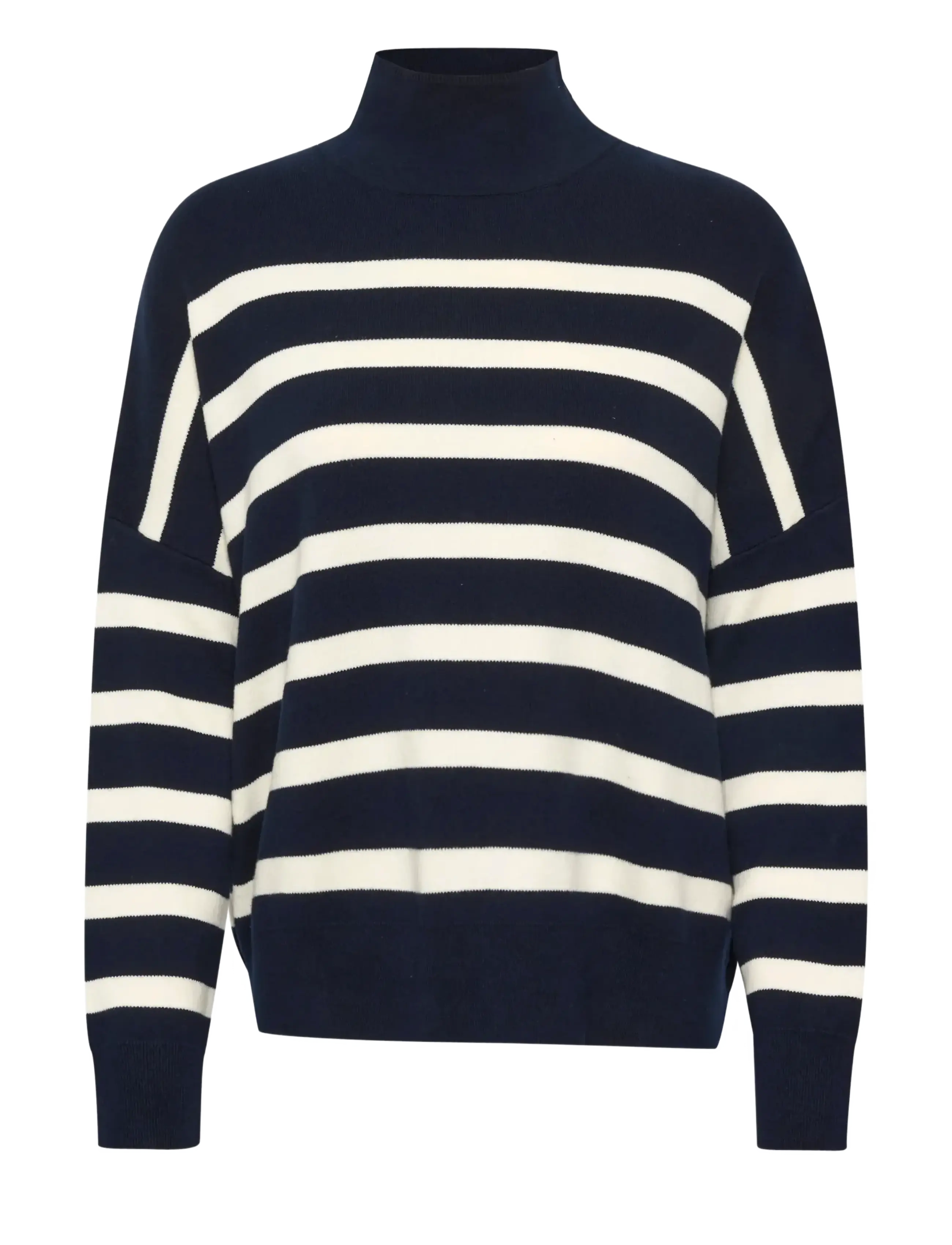 InWear TenleyIW Turtleneck Pullover - Transitional Layering - BLUE / WHITE / navy