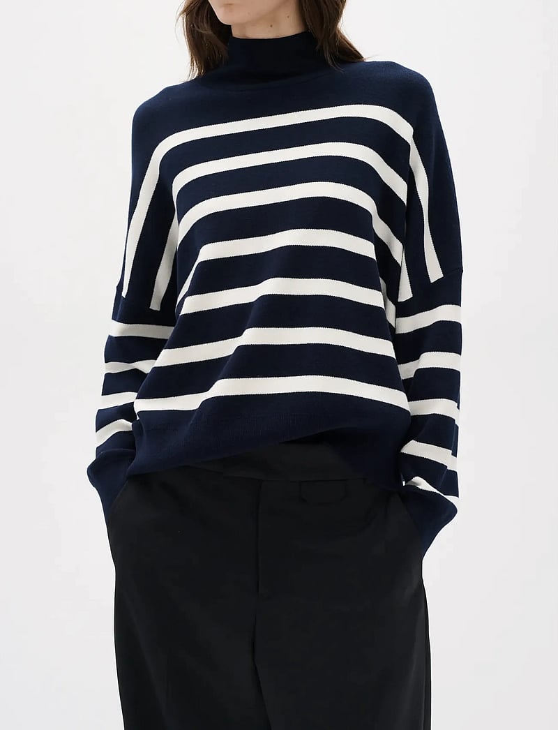 InWear - TenleyIW Turtleneck Pullover - rullekraver - blue / white - 0