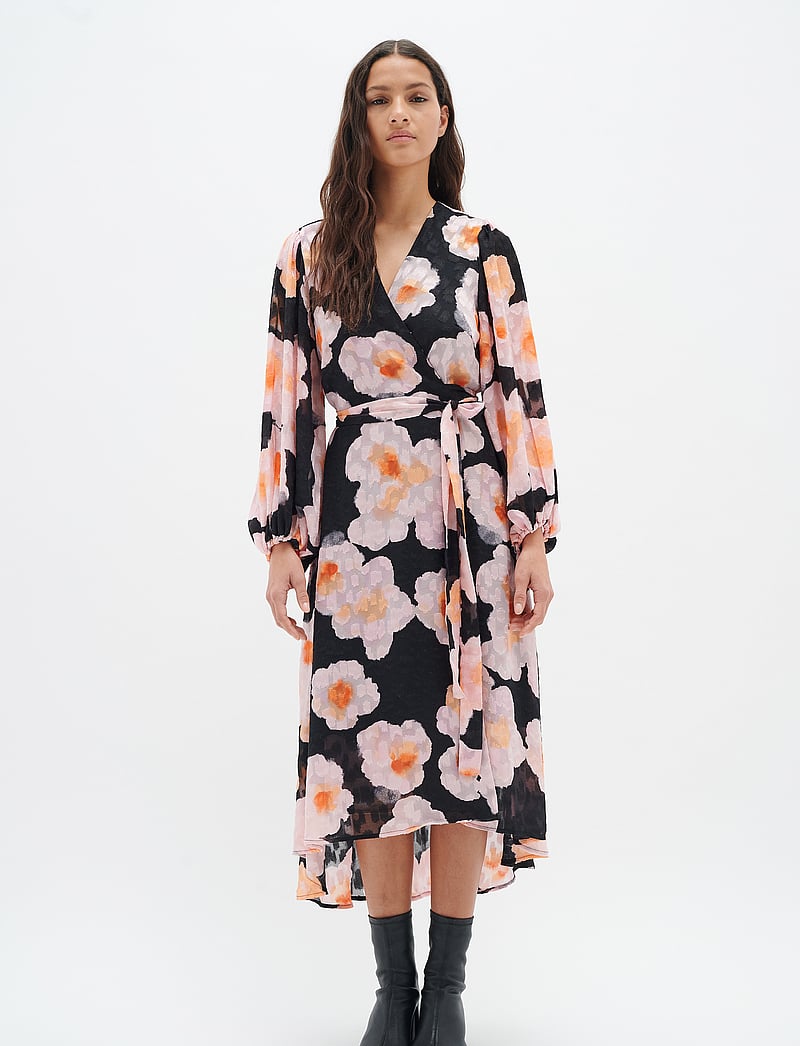 InWear - BasiraIW Wrap Dress - slå-om-kjoler - pink poetic flower - 3