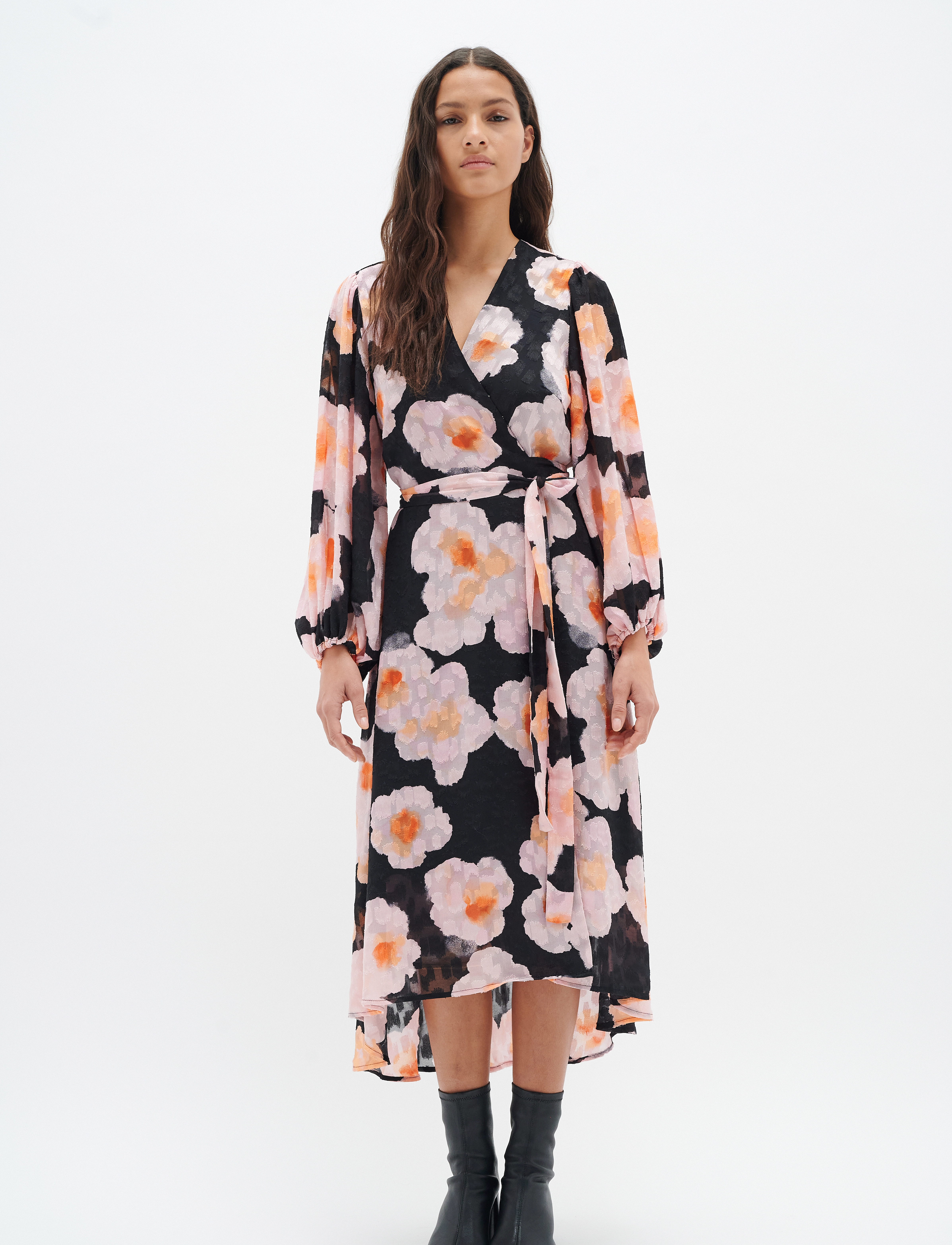 InWear - BasiraIW Wrap Dress - hõlmikkleidid - pink poetic flower - 3