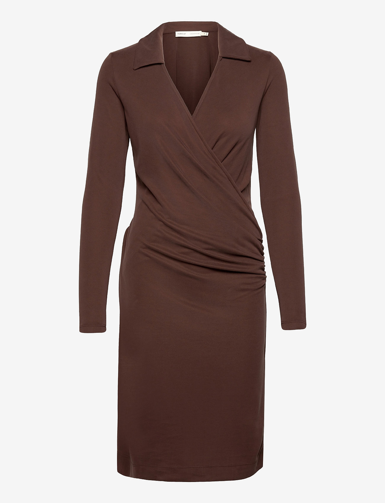 InWear - VedaIW Collar Dress - stramme kjoler - coffee brown - 0