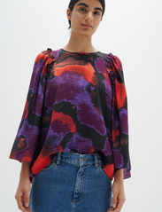 InWear - AvenIW Blouse - long-sleeved blouses - purple giant splash - 2