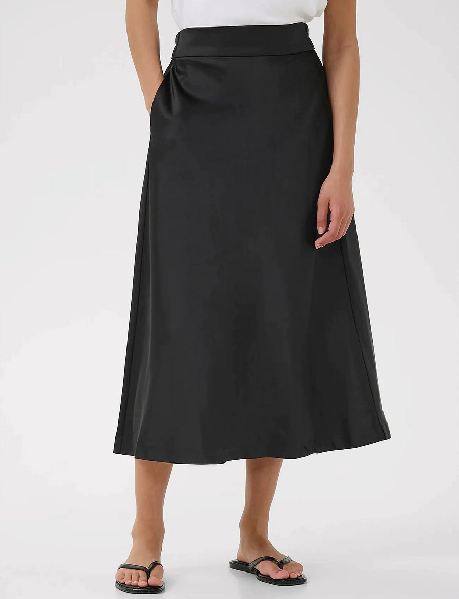 InWear - ZilkyIW Skirt - satinkjolar - black - 0
