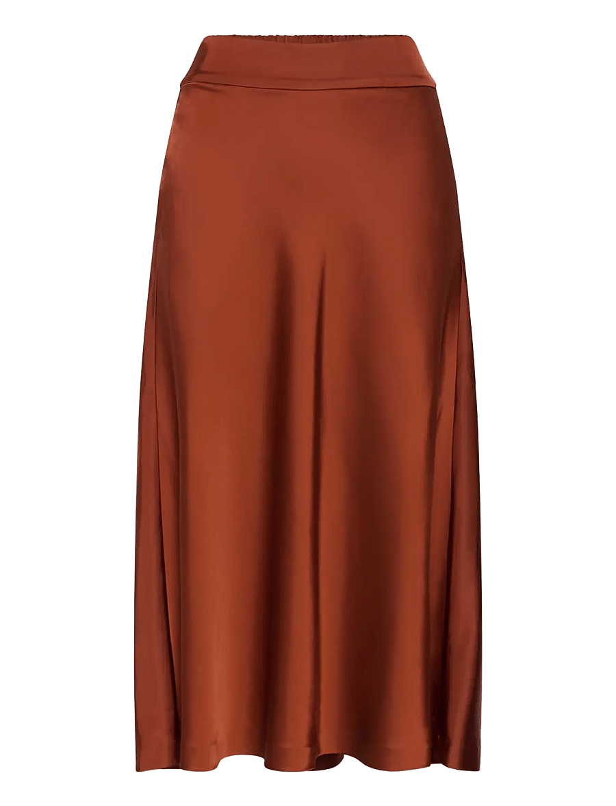 InWear - ZilkyIW Skirt - satinkjolar - brandy brown - 0
