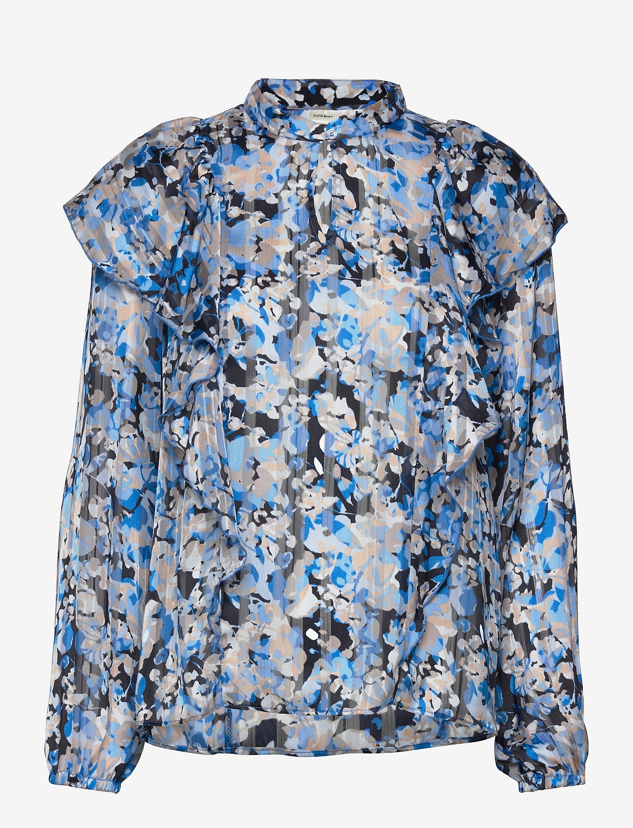 InWear - IdaliaIW Blouse - blue leaves in the sky - 0