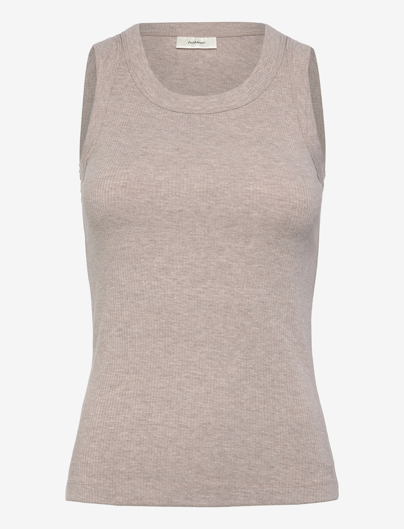 InWear - DagnaIW Melange Tank - sleeveless tops - chateau gray melange - 1