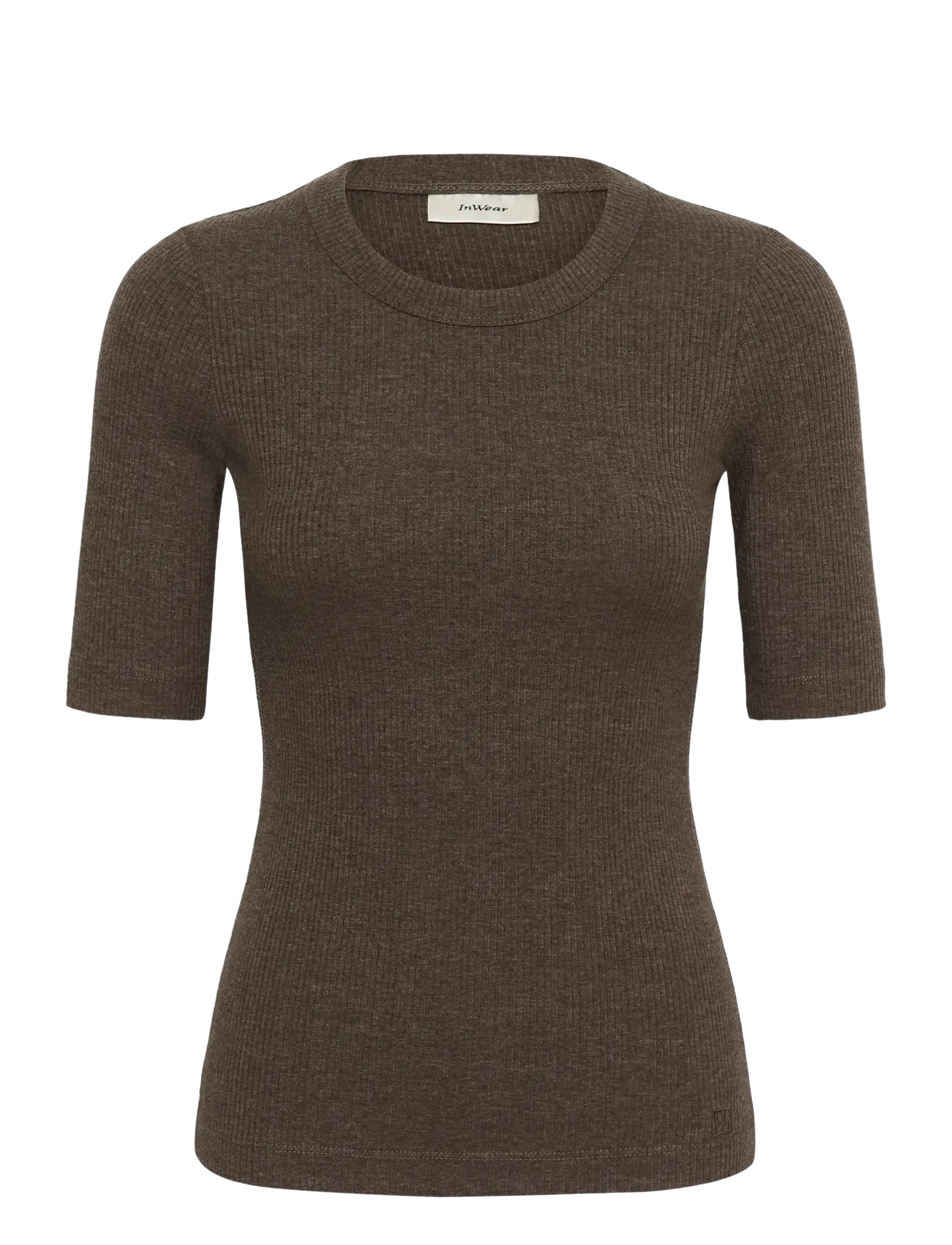 InWear DagnaIW Melange T-Shirt - Inspiration - CHOCOLATE BROWN MELANGE / brown