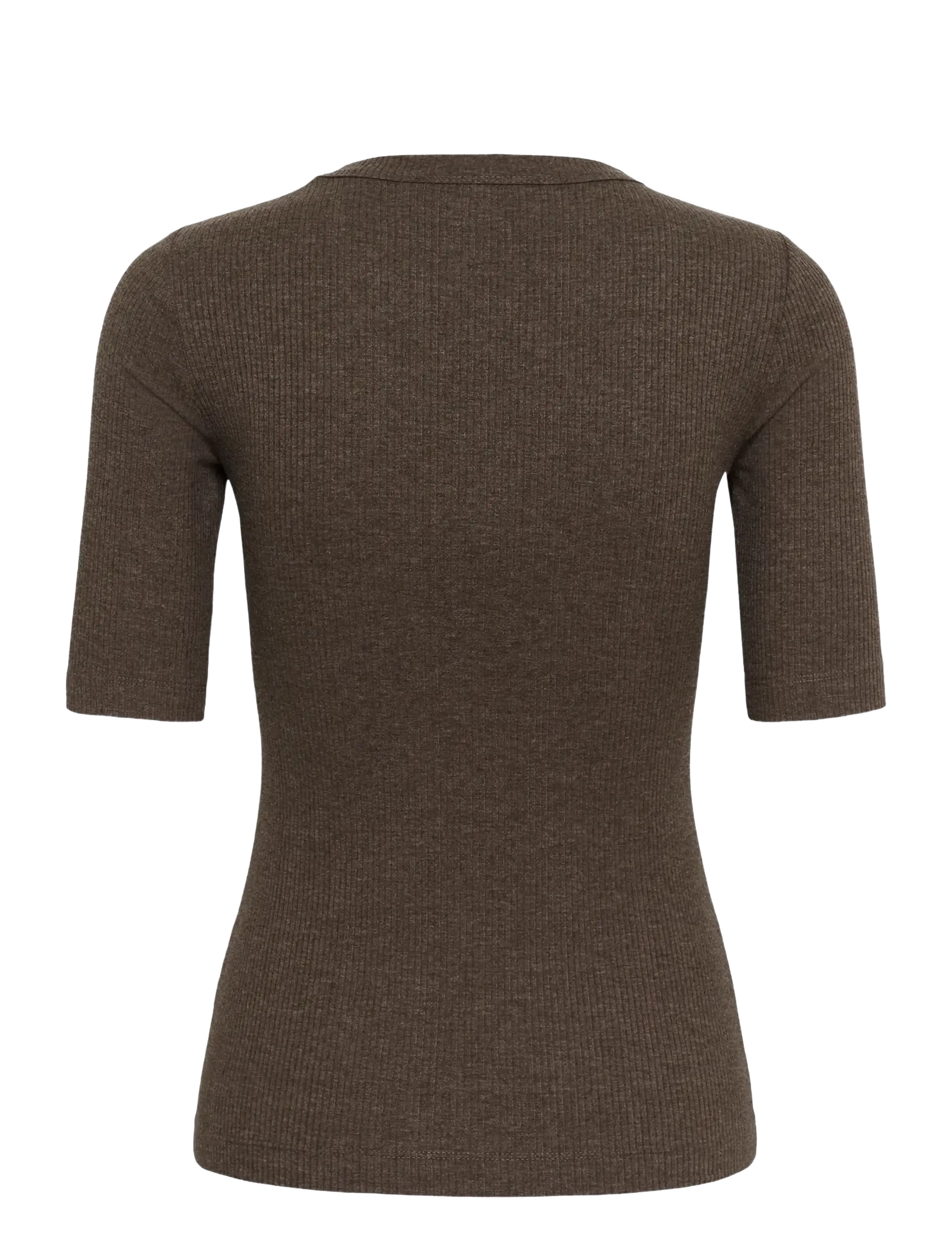 InWear - DagnaIW Melange T-Shirt - t-shirts - chocolate brown melange - 1