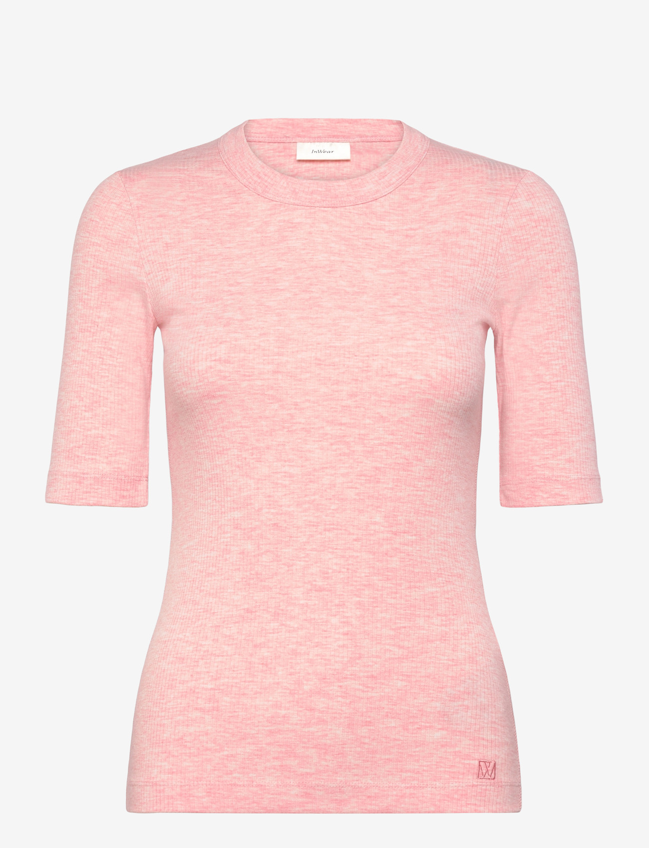 InWear - DagnaIW Melange T-Shirt - t-shirts - candy pink melange - 1