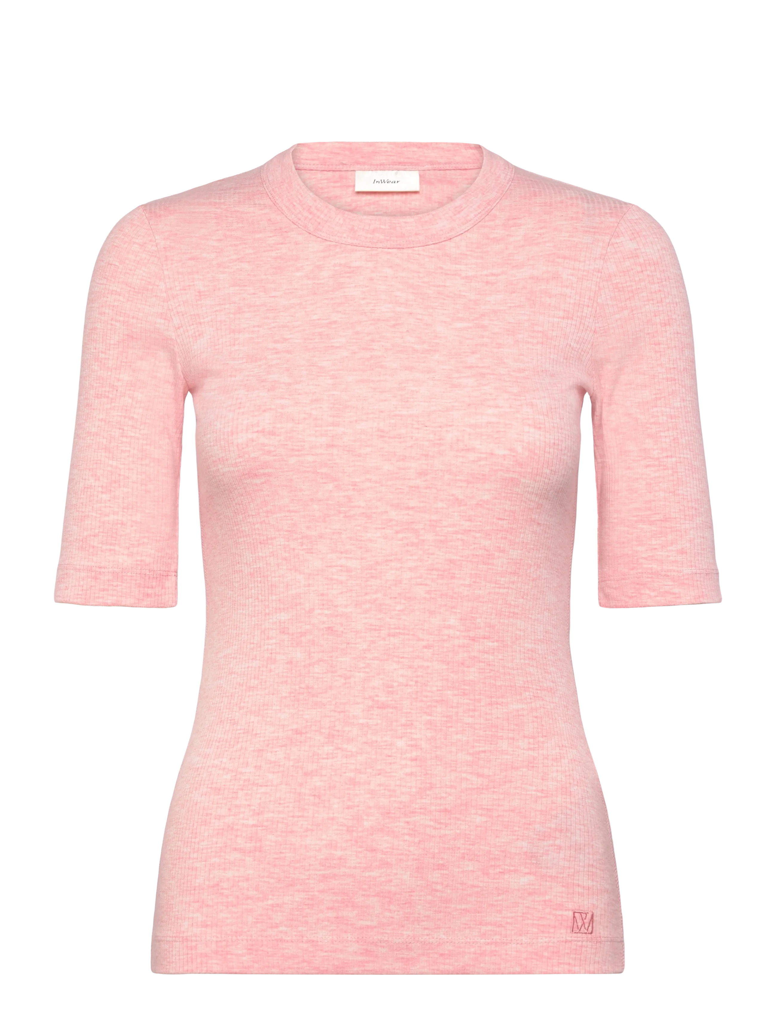 InWear - DagnaIW Melange T-Shirt - marškinėliai - candy pink melange - 1
