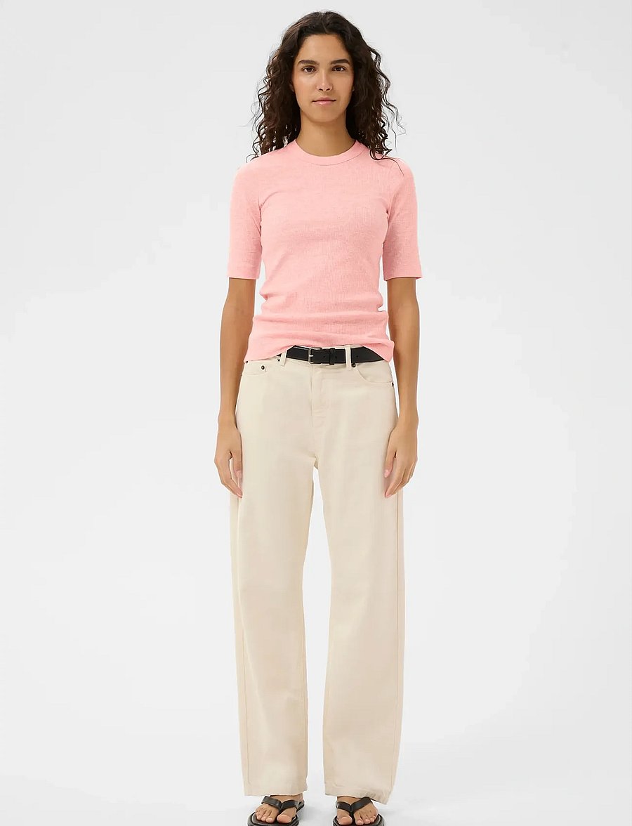 InWear - DagnaIW Melange T-Shirt - t-shirts - candy pink melange - 3