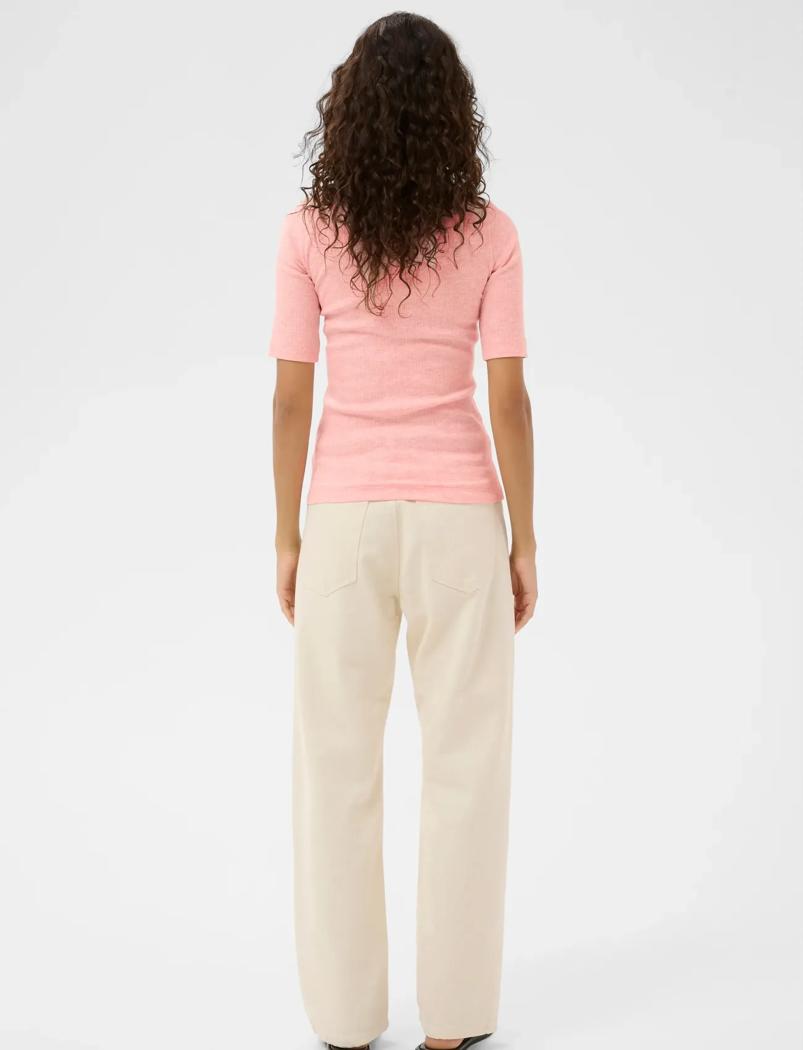 InWear - DagnaIW Melange T-Shirt - t-shirts - candy pink melange - 4