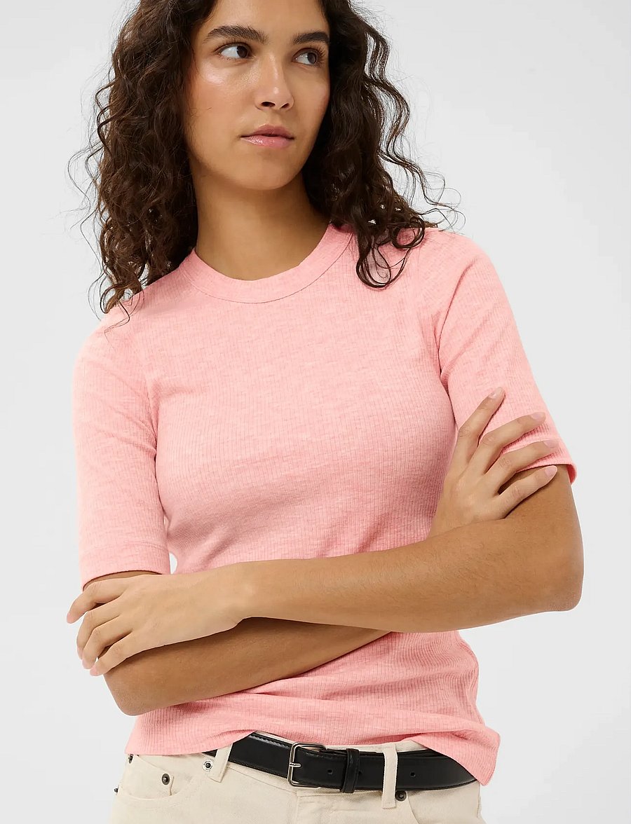 InWear - DagnaIW Melange T-Shirt - t-shirts - candy pink melange - 5