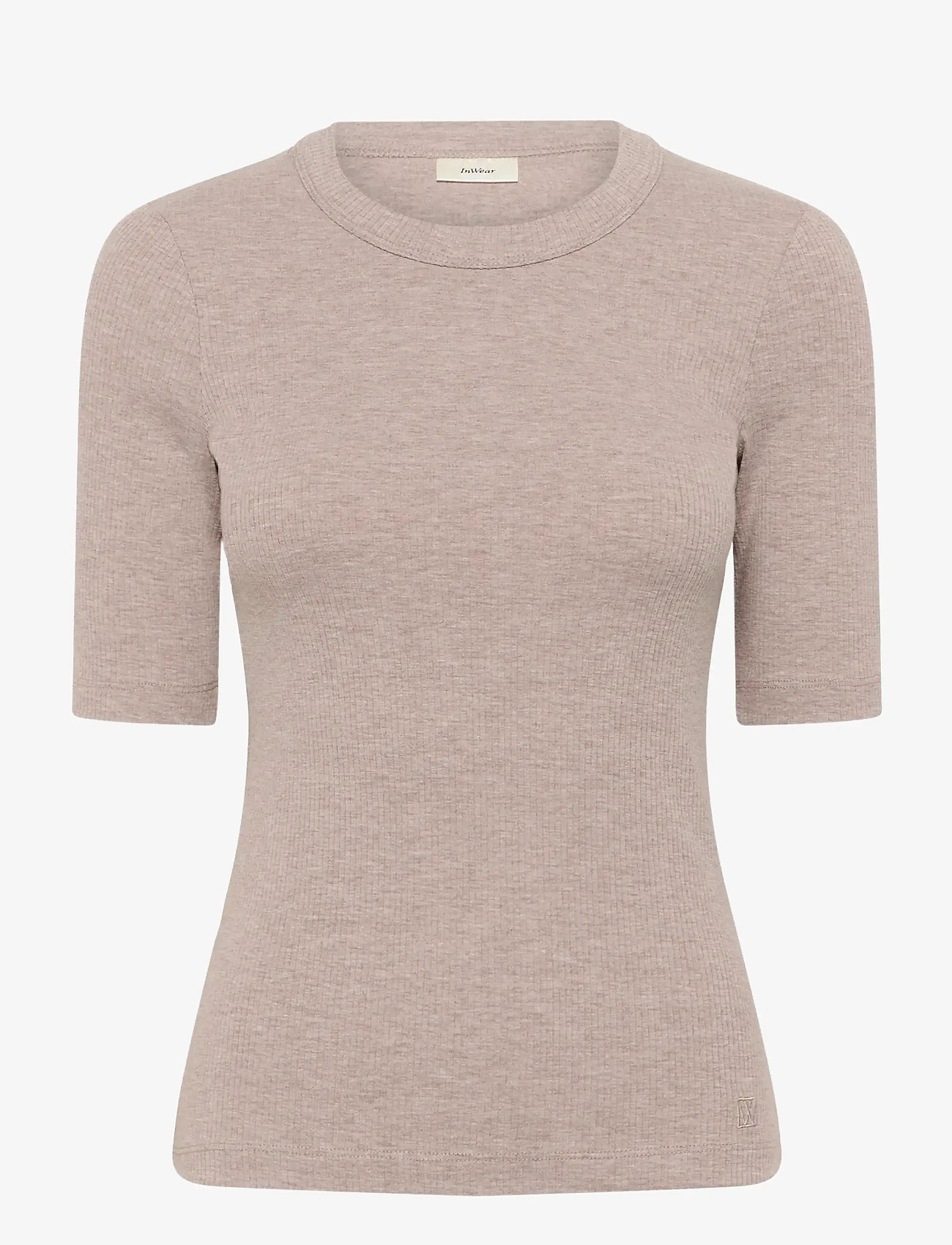 InWear - DagnaIW Melange T-Shirt - t-särgid - chateau gray melange - 1