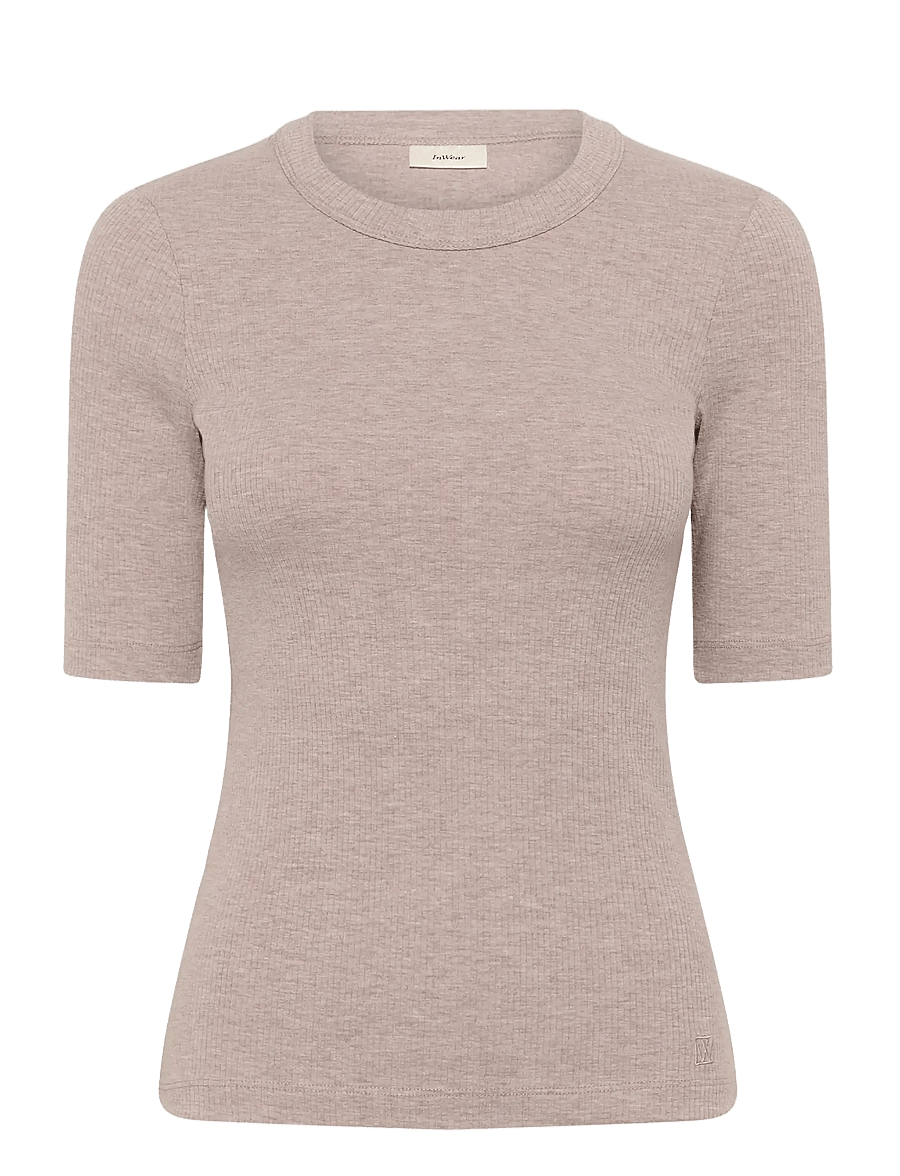 InWear - DagnaIW Melange T-Shirt - t-shirts - chateau gray melange - 1