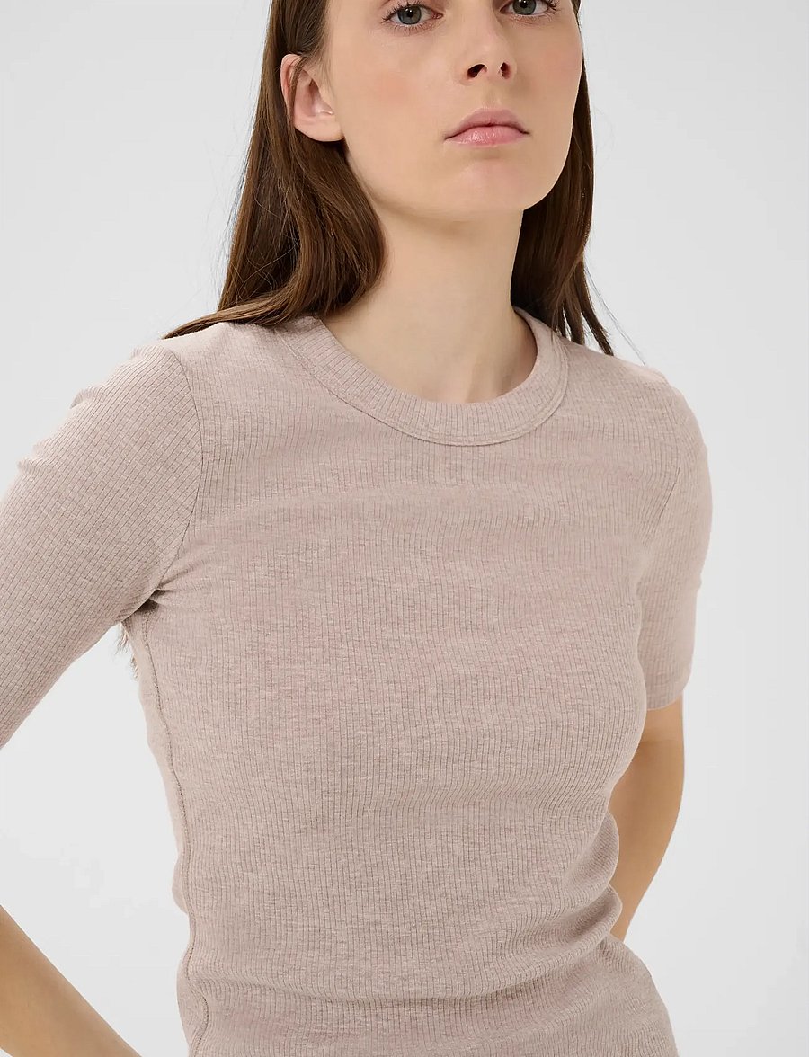 InWear - DagnaIW Melange T-Shirt - t-shirts - chateau gray melange - 5