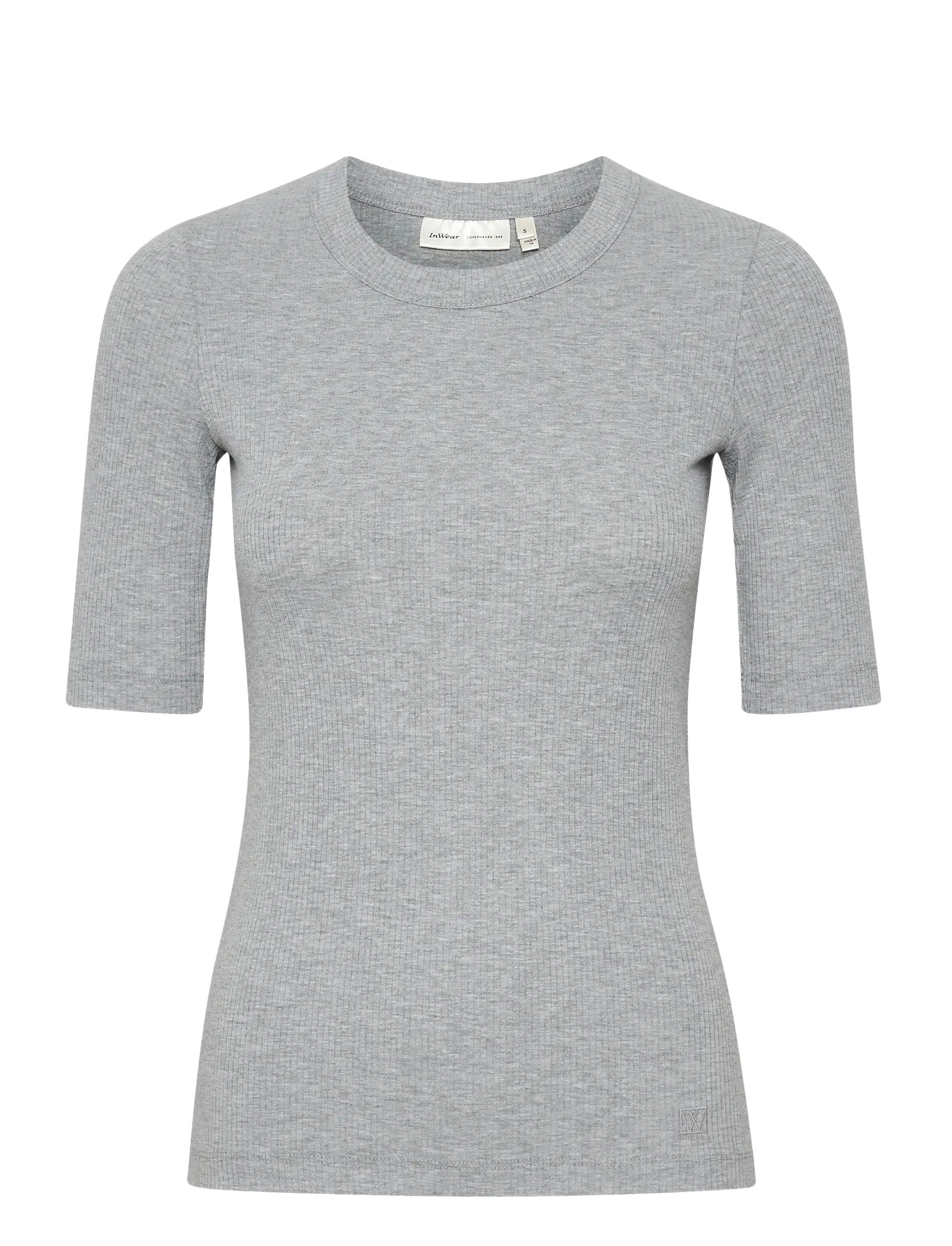 DagnaIW Melange T-Shirt - LIGHT GREY MELANGE