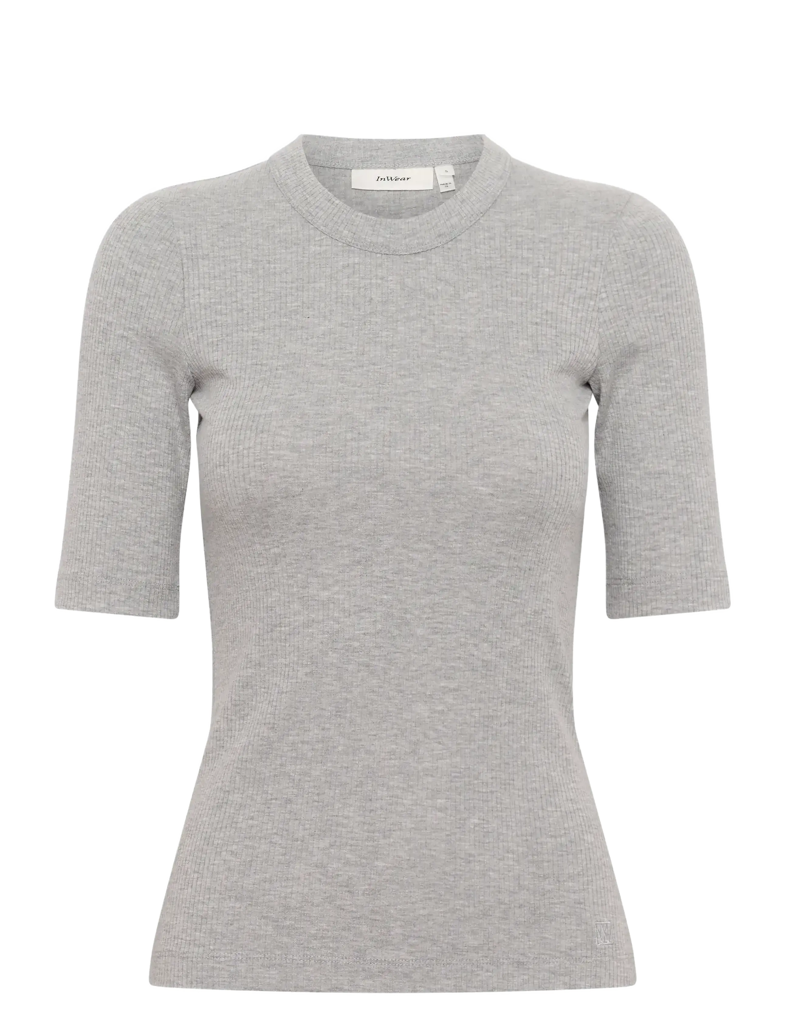 DagnaIW Melange T-Shirt - MEDIUM GREY MELANGE