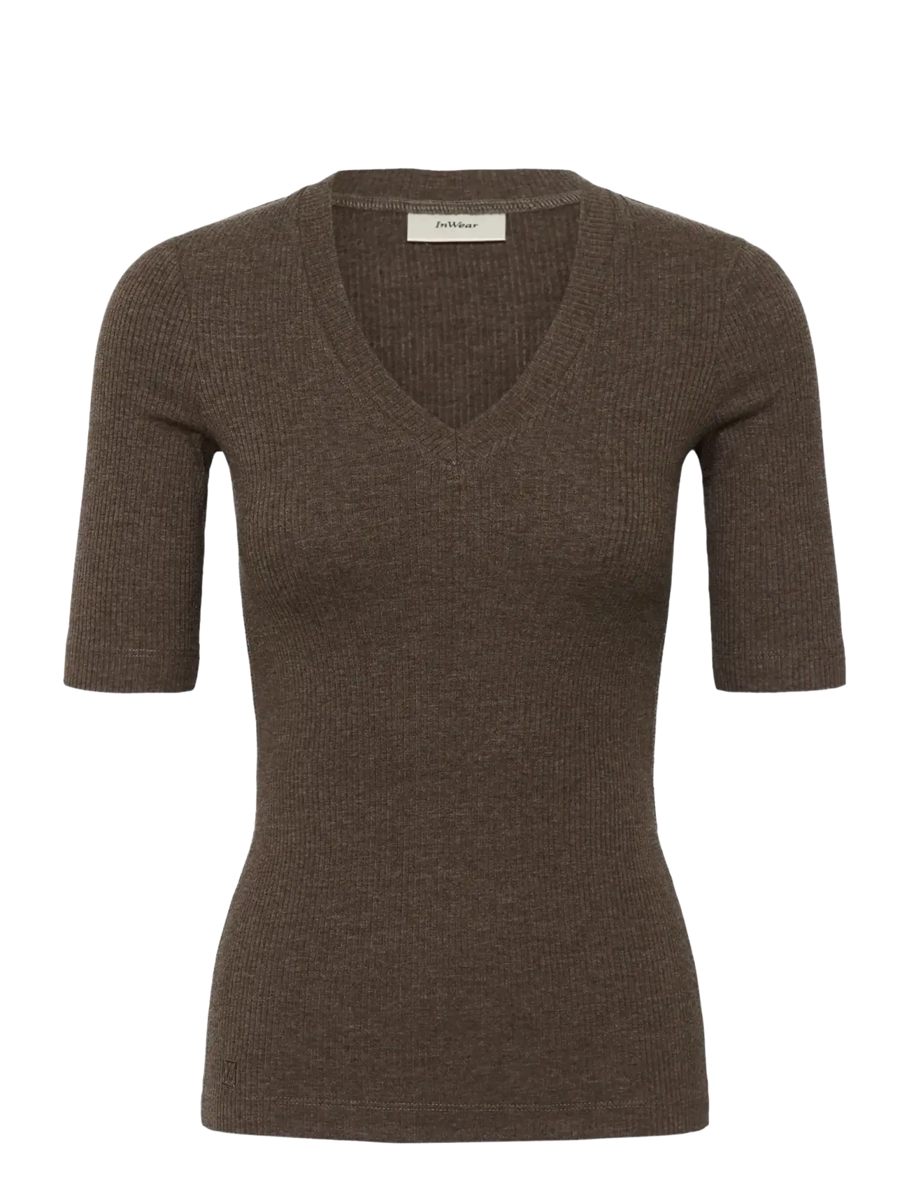 InWear DagnaIW Melange V T-Shirt - Inspiration - CHOCOLATE BROWN MELANGE / brown