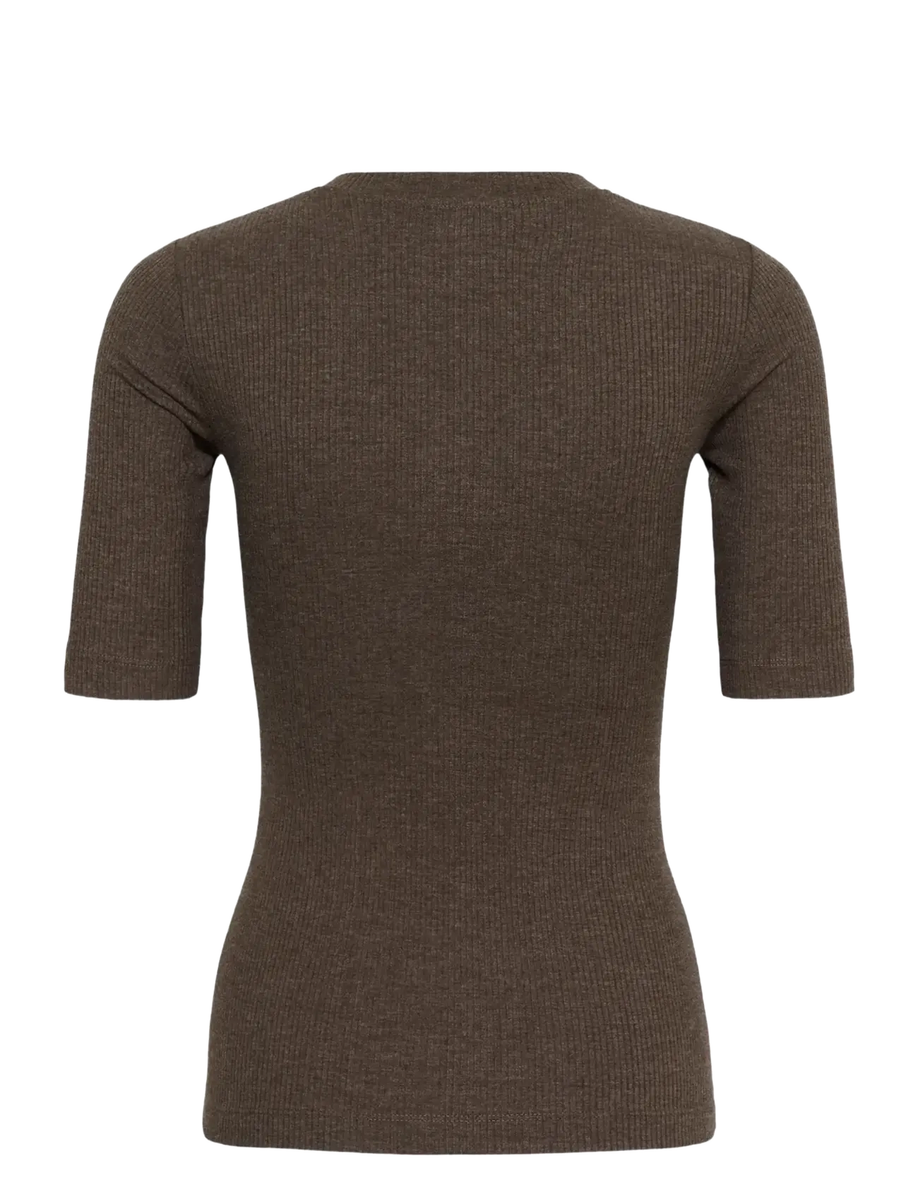 InWear - DagnaIW Melange V T-Shirt - t-shirts - chocolate brown melange - 2