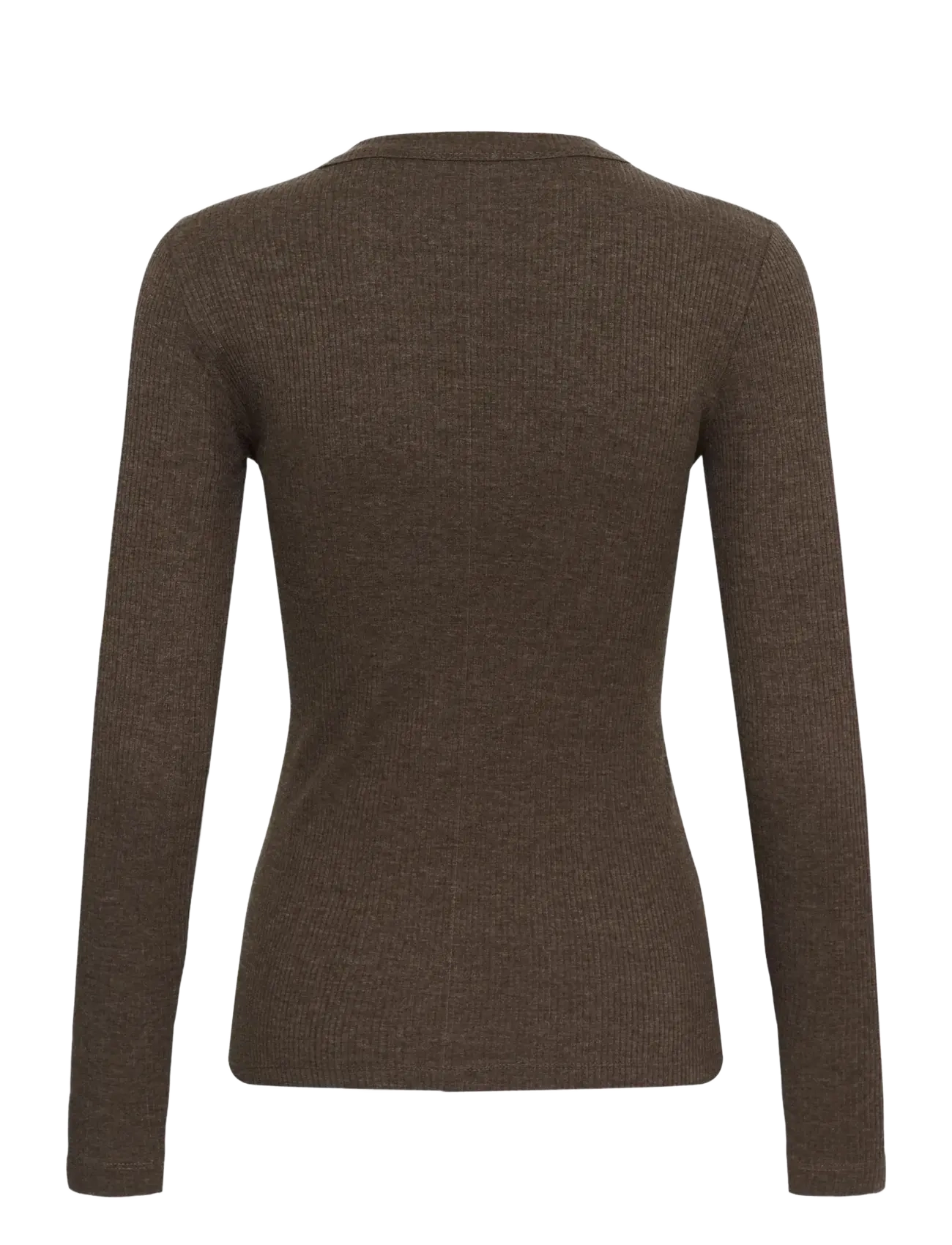 InWear - DagnaIW Melange T-Shirt LS - long-sleeved tops - chocolate brown melange - 2