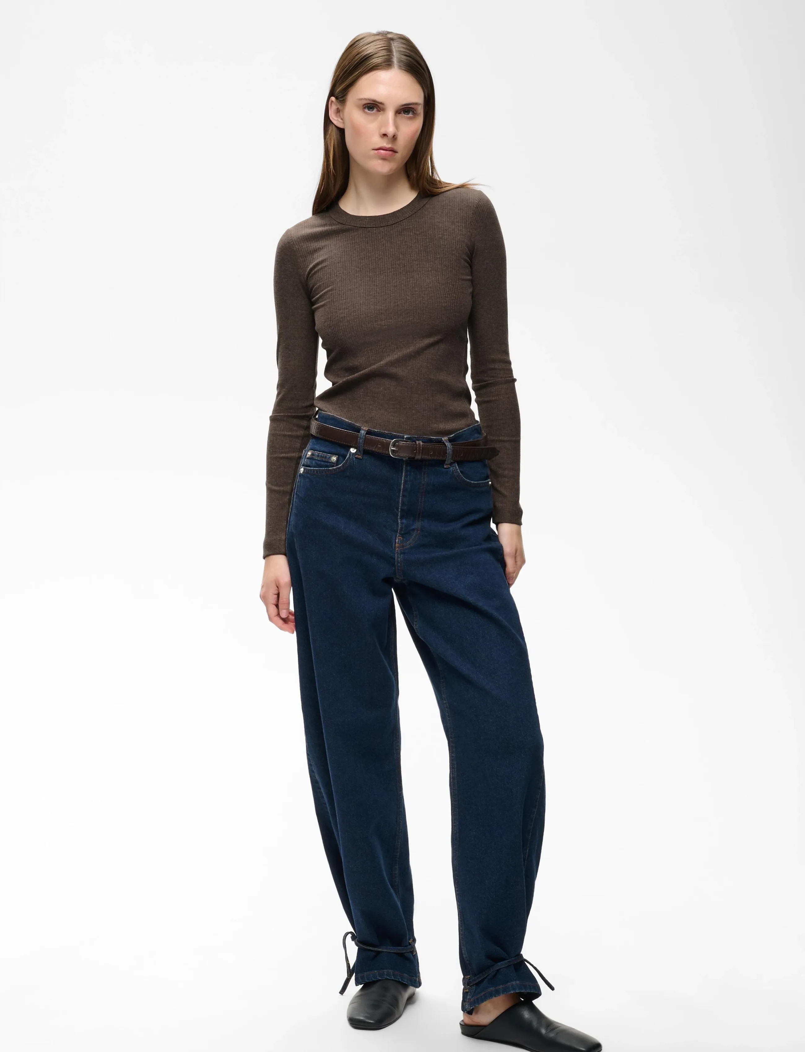 InWear DagnaIW Melange T-Shirt LS - InWear - CHOCOLATE BROWN MELANGE / brown
