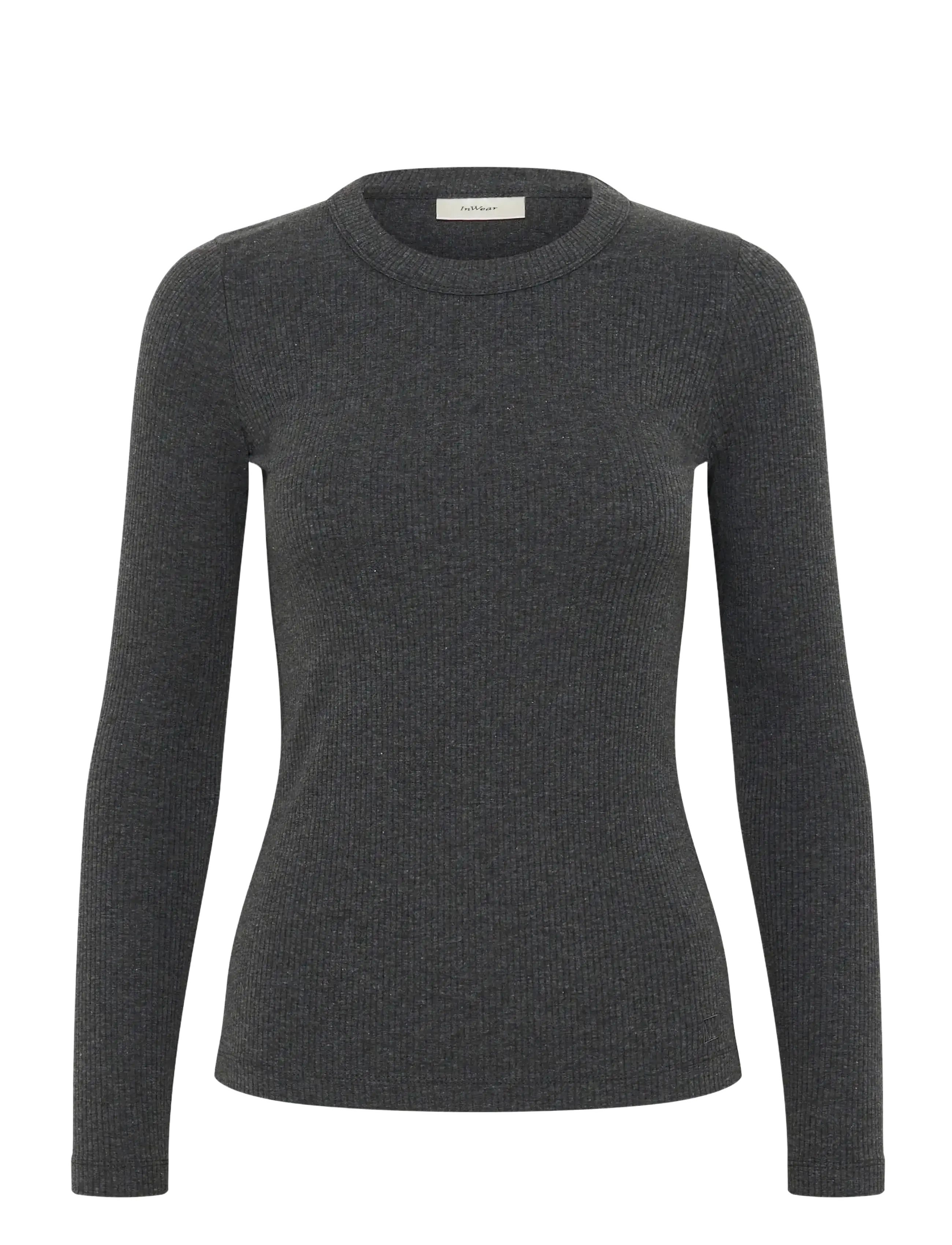InWear DagnaIW Melange T-Shirt LS - Transitional Layering - DARK GREY MELANGE / grey