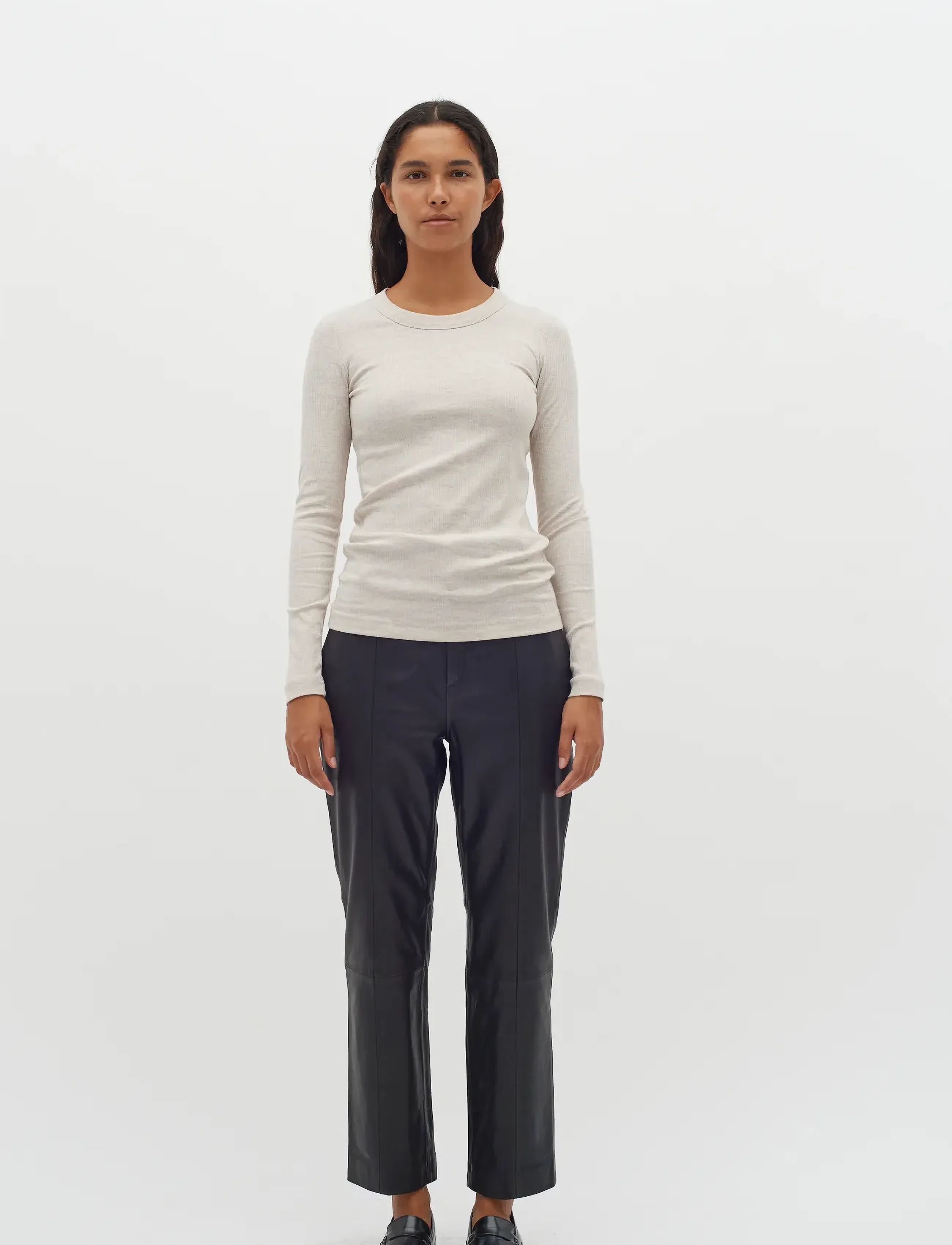 InWear - DagnaIW Melange T-Shirt LS - laveste priser - ecru - 3