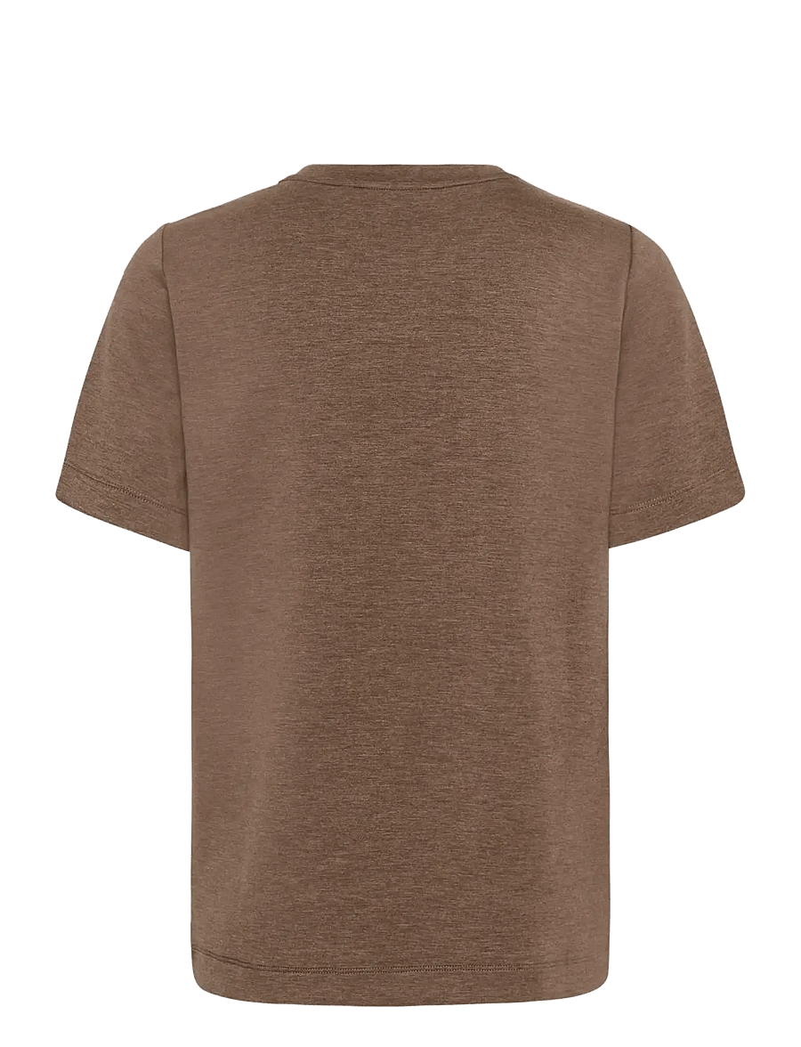 InWear - VincentIW Melange Karmen T-Shirt - t-shirts - coffee quartz melange - 1