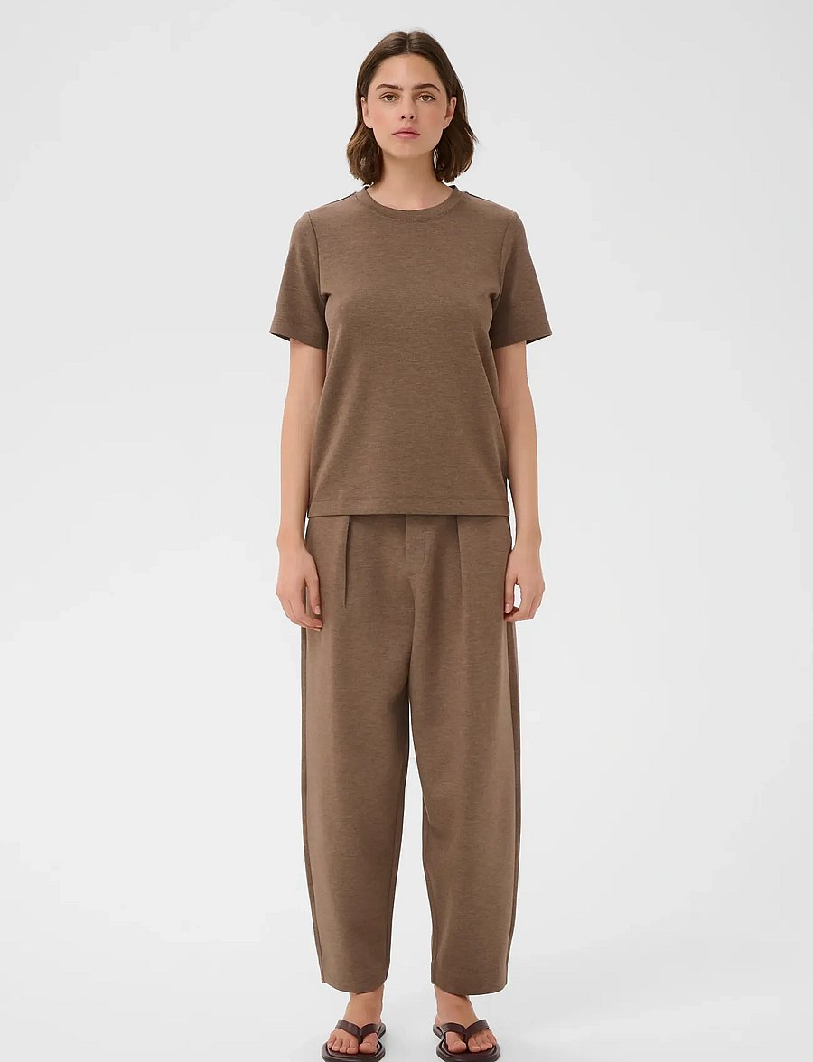 InWear - VincentIW Melange Karmen T-Shirt - t-shirts - coffee quartz melange - 3