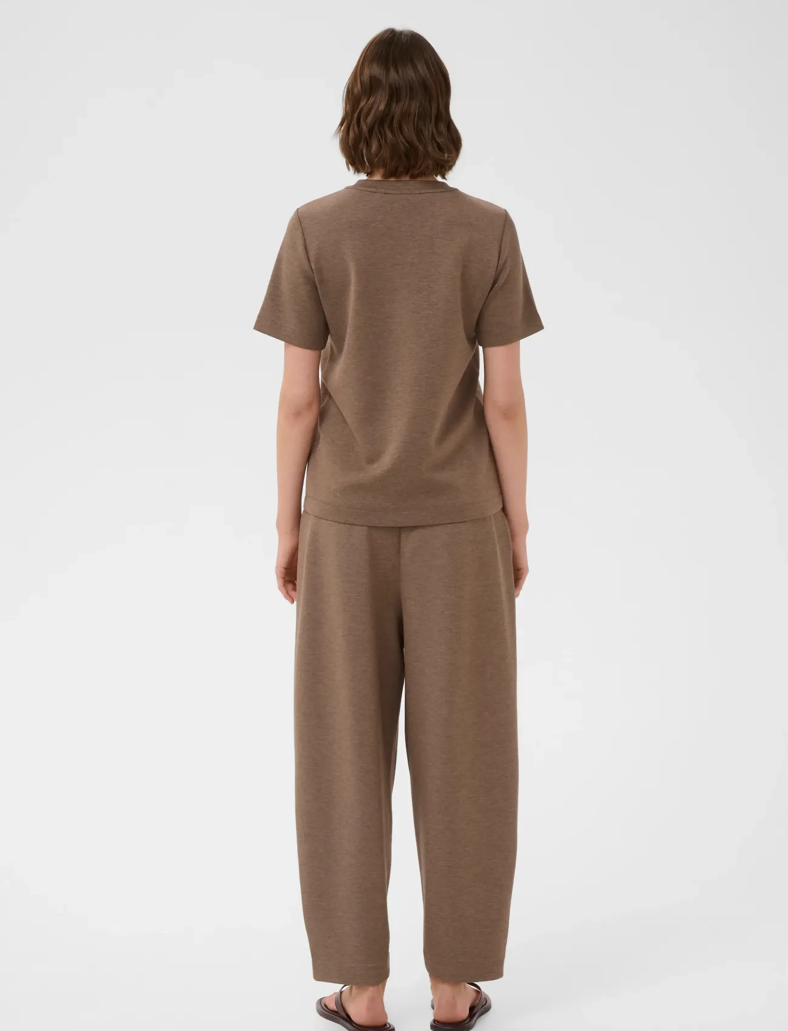 InWear - VincentIW Melange Karmen T-Shirt - t-shirts - coffee quartz melange - 4